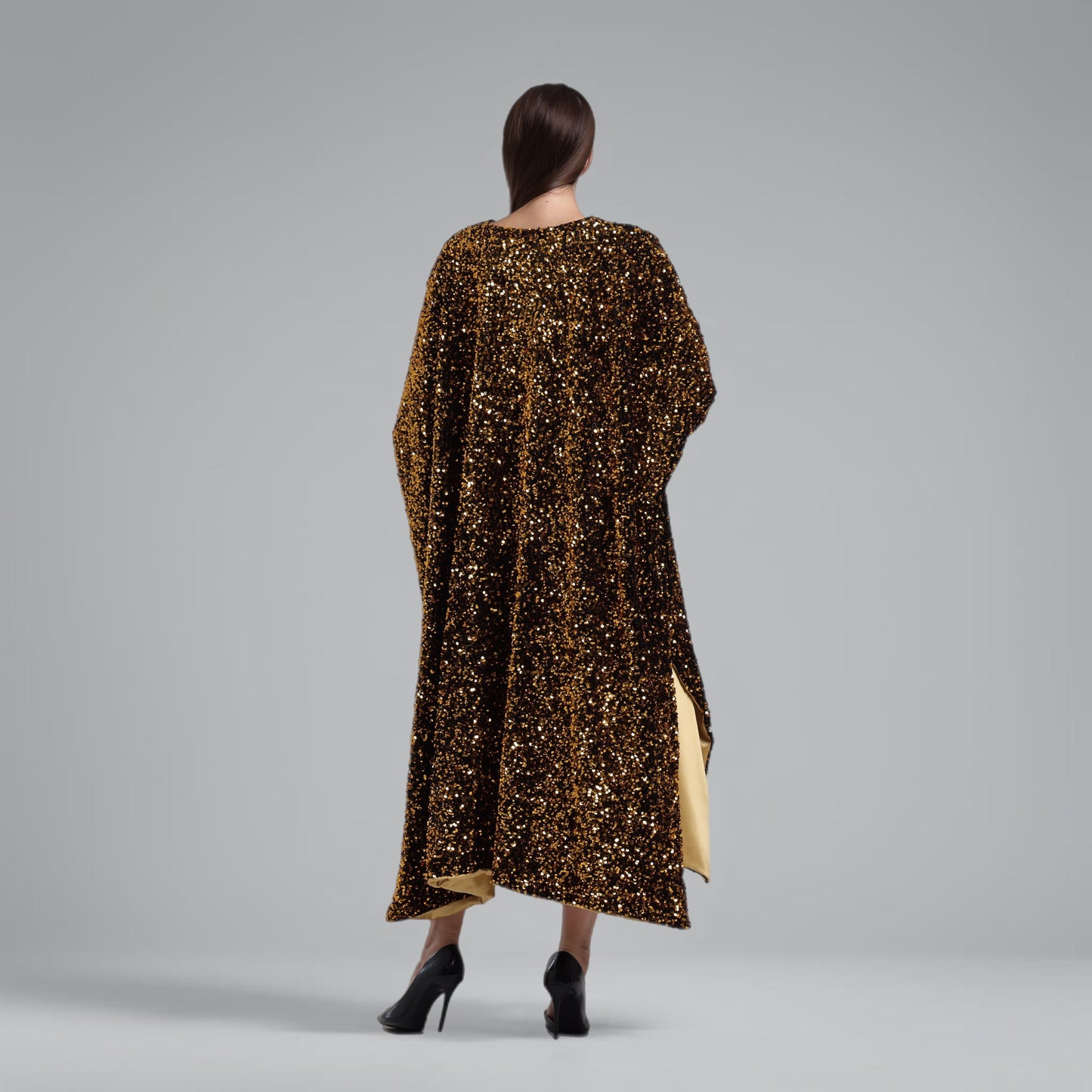 LA REINE - Sequinned Velvet Batwing Kaftan