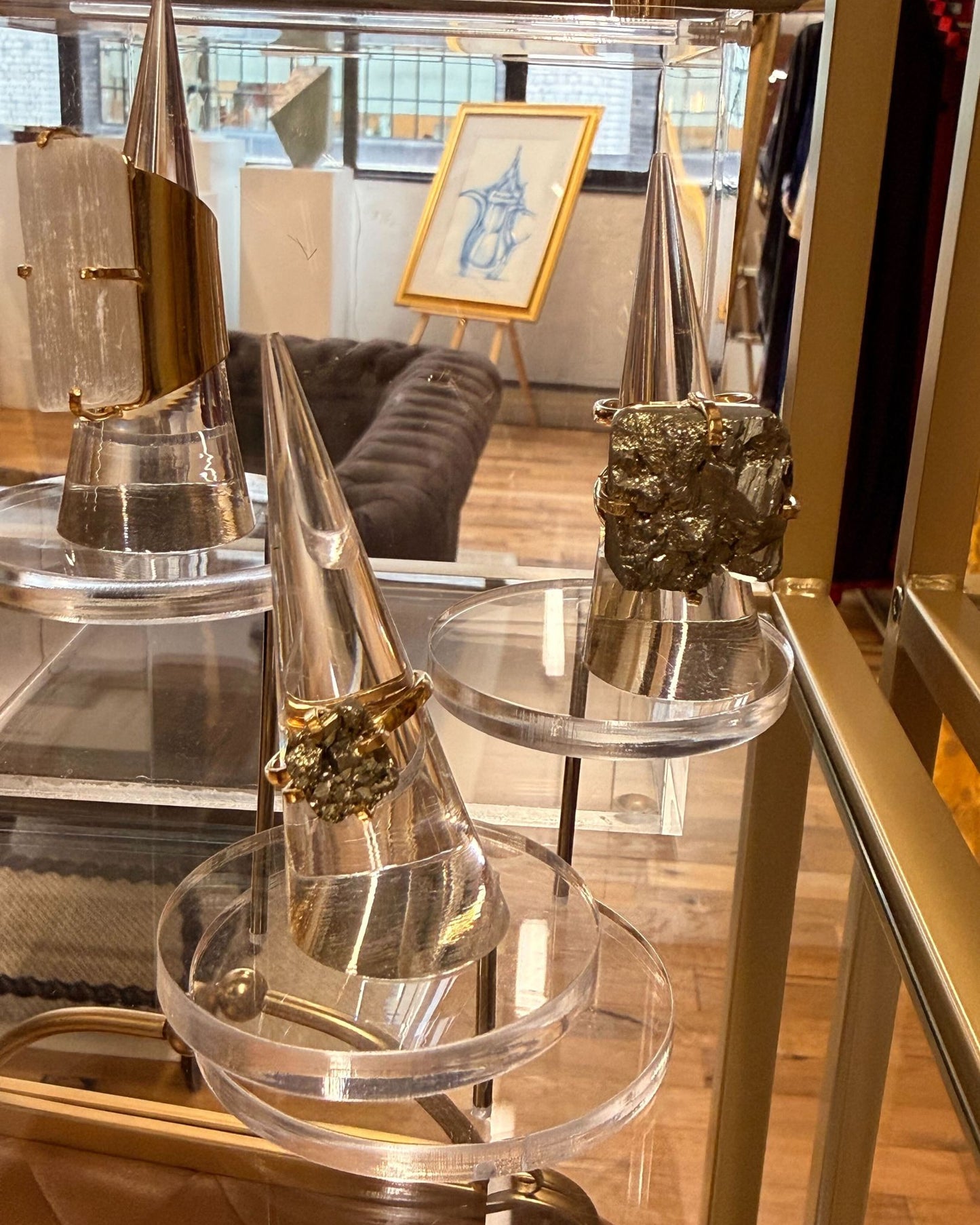 TREASURES OF BRAZIL - EarthLuxe Treasures Natural Pyrite Ring | Raw Pyrite Stone Ring