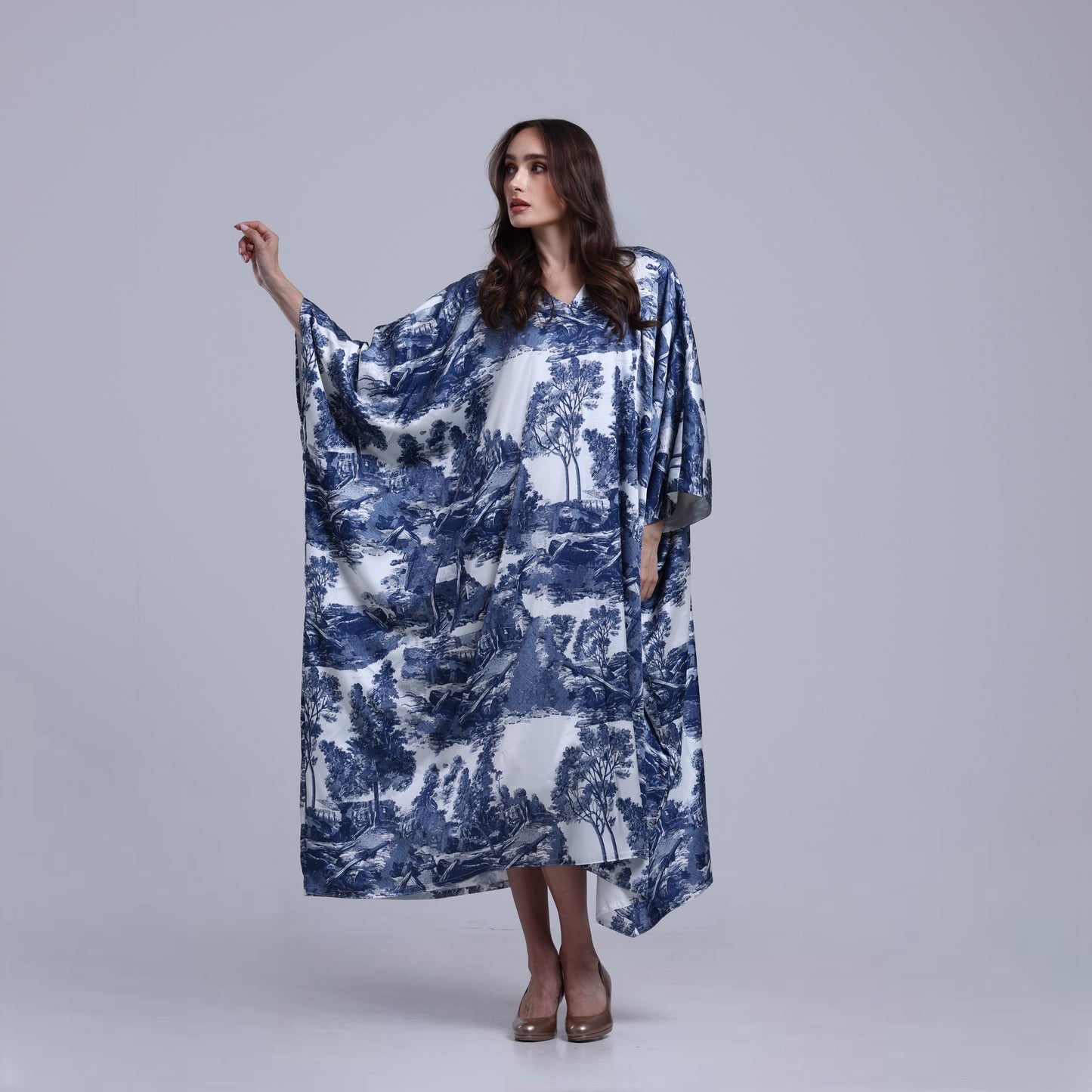 LA REINE - Toile-Print Batwing Kaftan