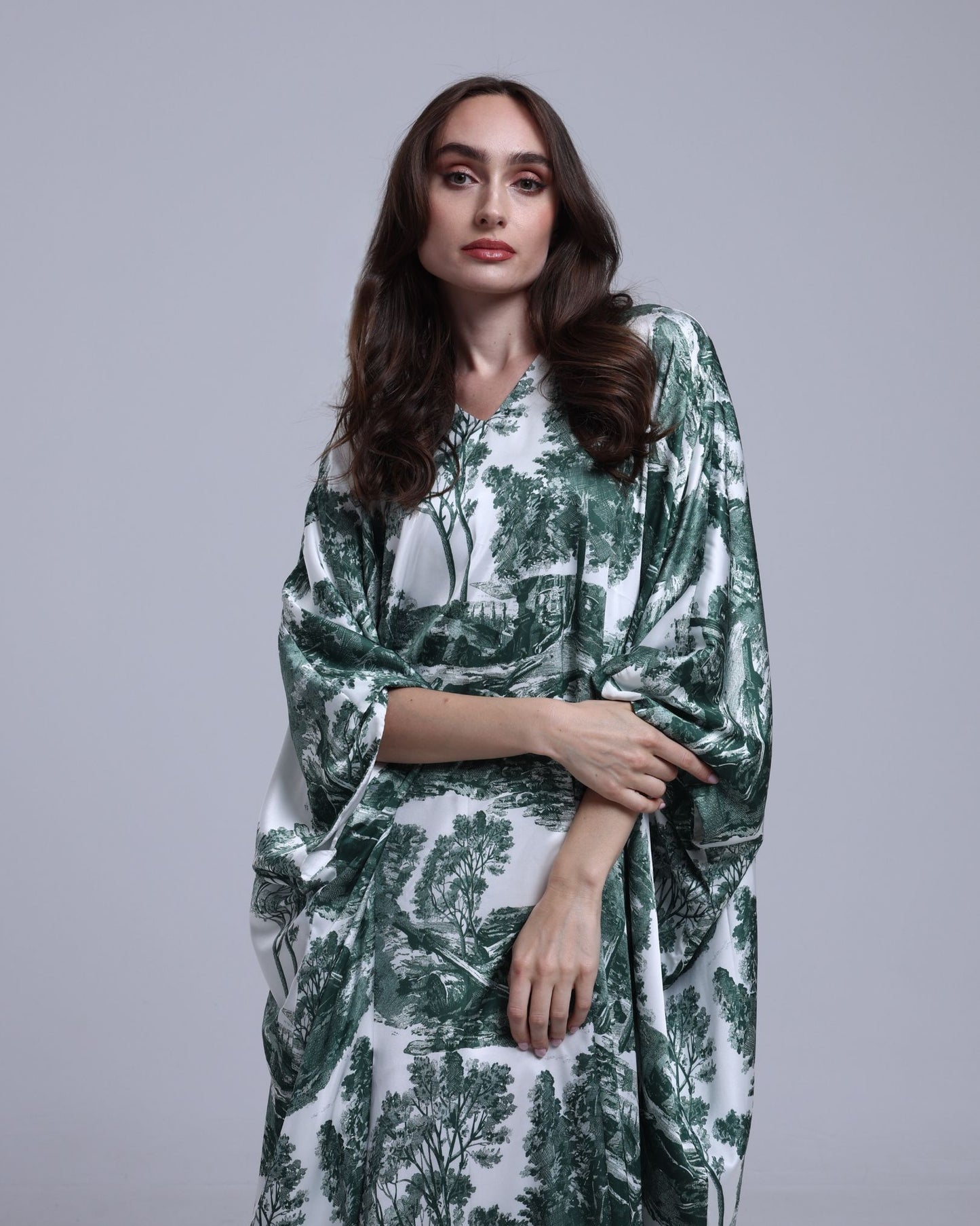 LA REINE - Toile-Print Batwing Kaftan