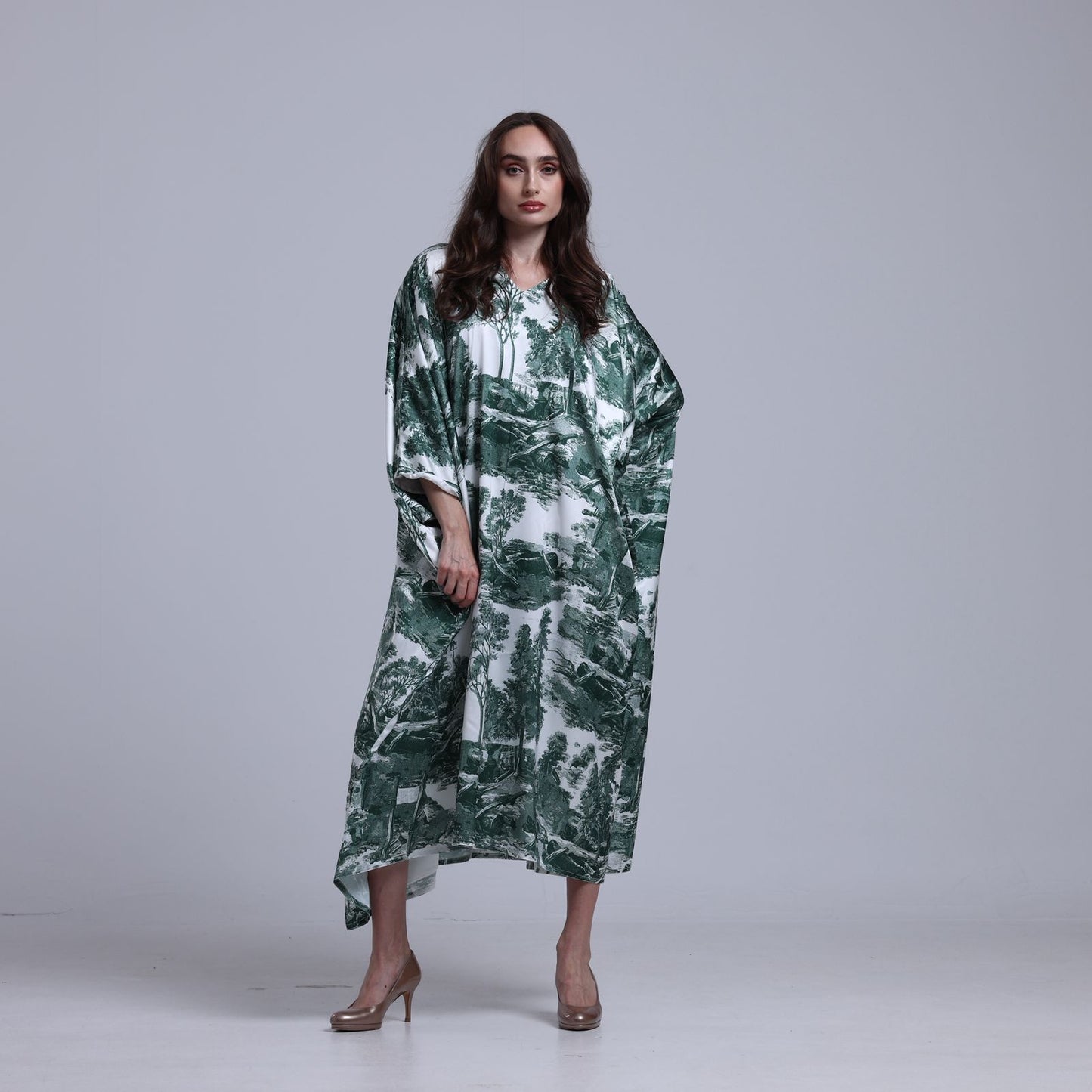 LA REINE - Toile-Print Batwing Kaftan