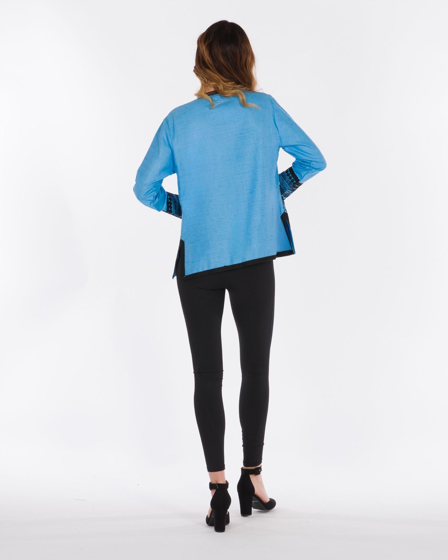 YARAKECH - Blue Jacket with Moroccan Sfifa Embroidery