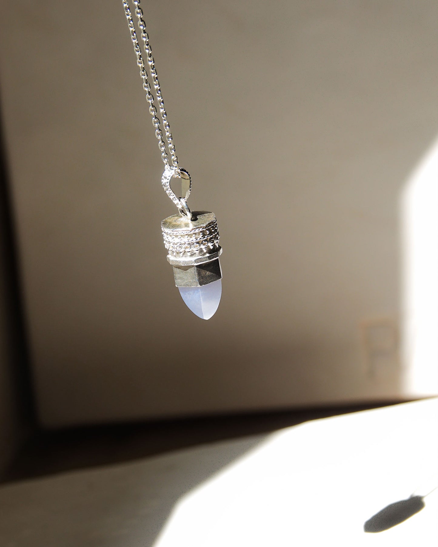 BY RAHINA - Sterling Silver Resistance Blue Lace Agate necklace