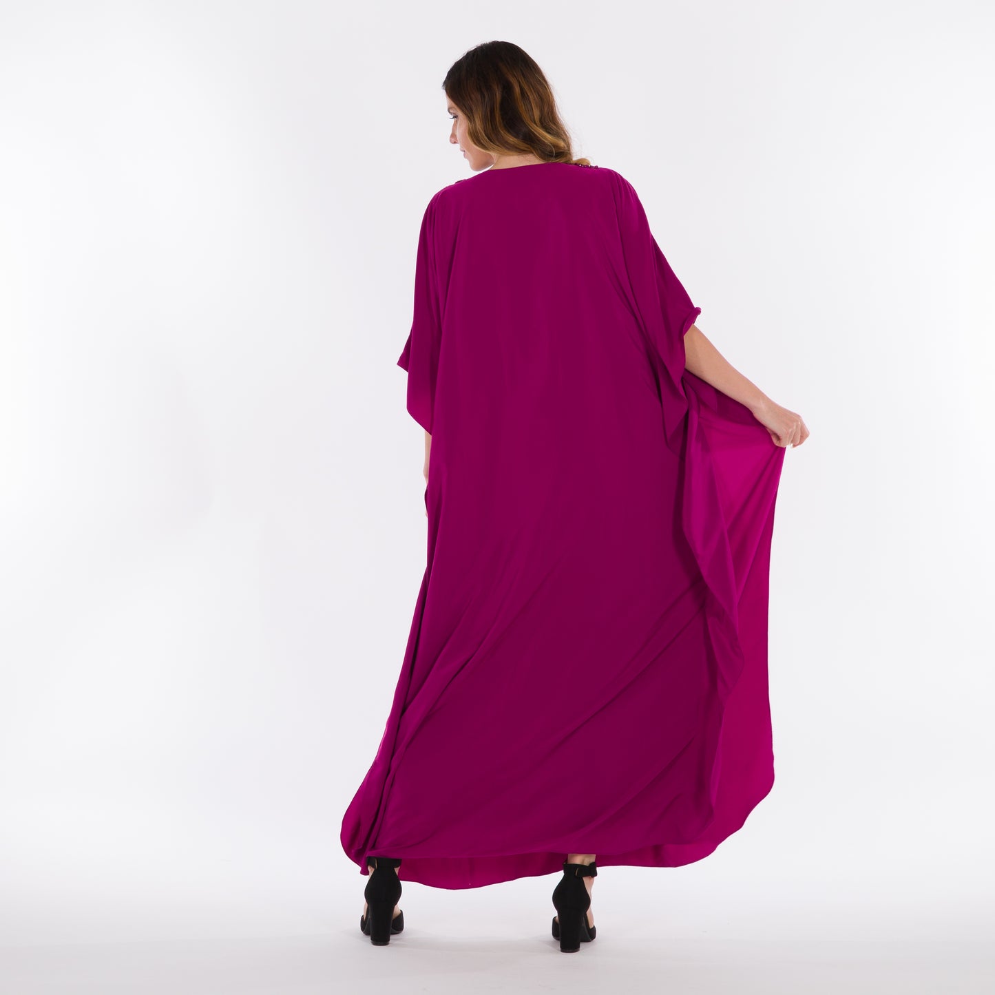 NOBLESSE - Batwing Kaftan with Handmade Crochet