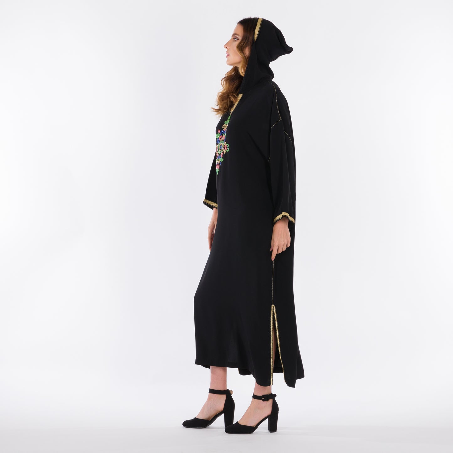 YARAKECH - Embroidered Moroccan Hooded Kaftan