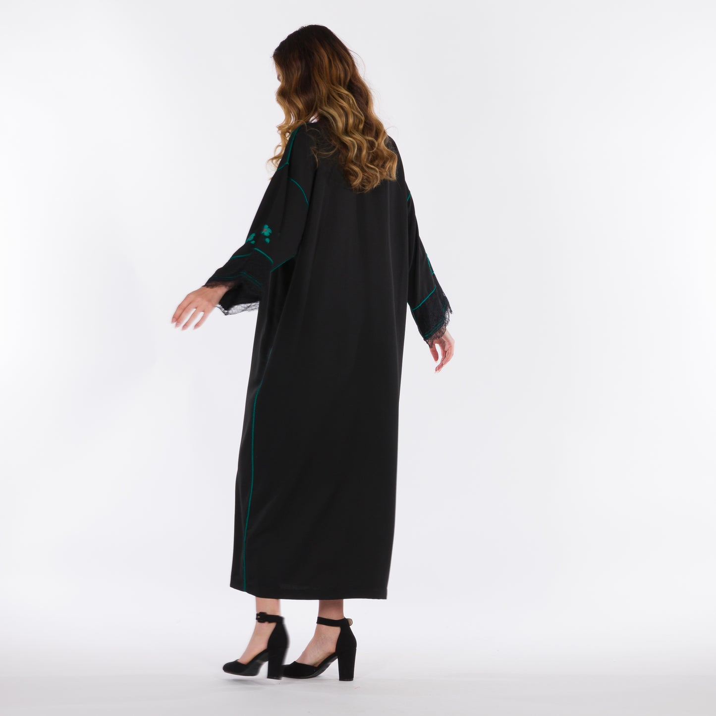 YARAKECH - Embroidered Black Moroccan Kaftan