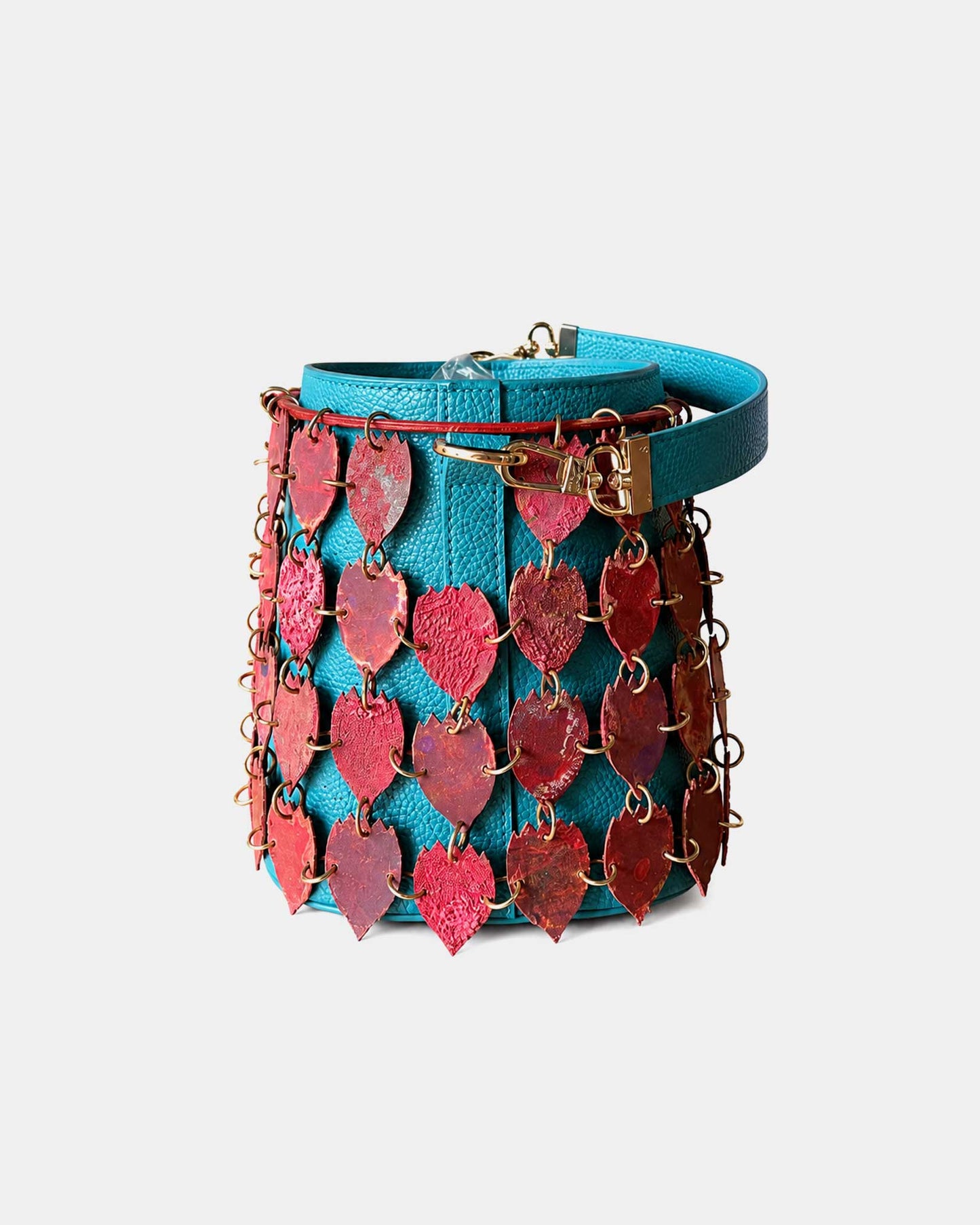 QORMUZ - Blue Al Dalam Leather Bag