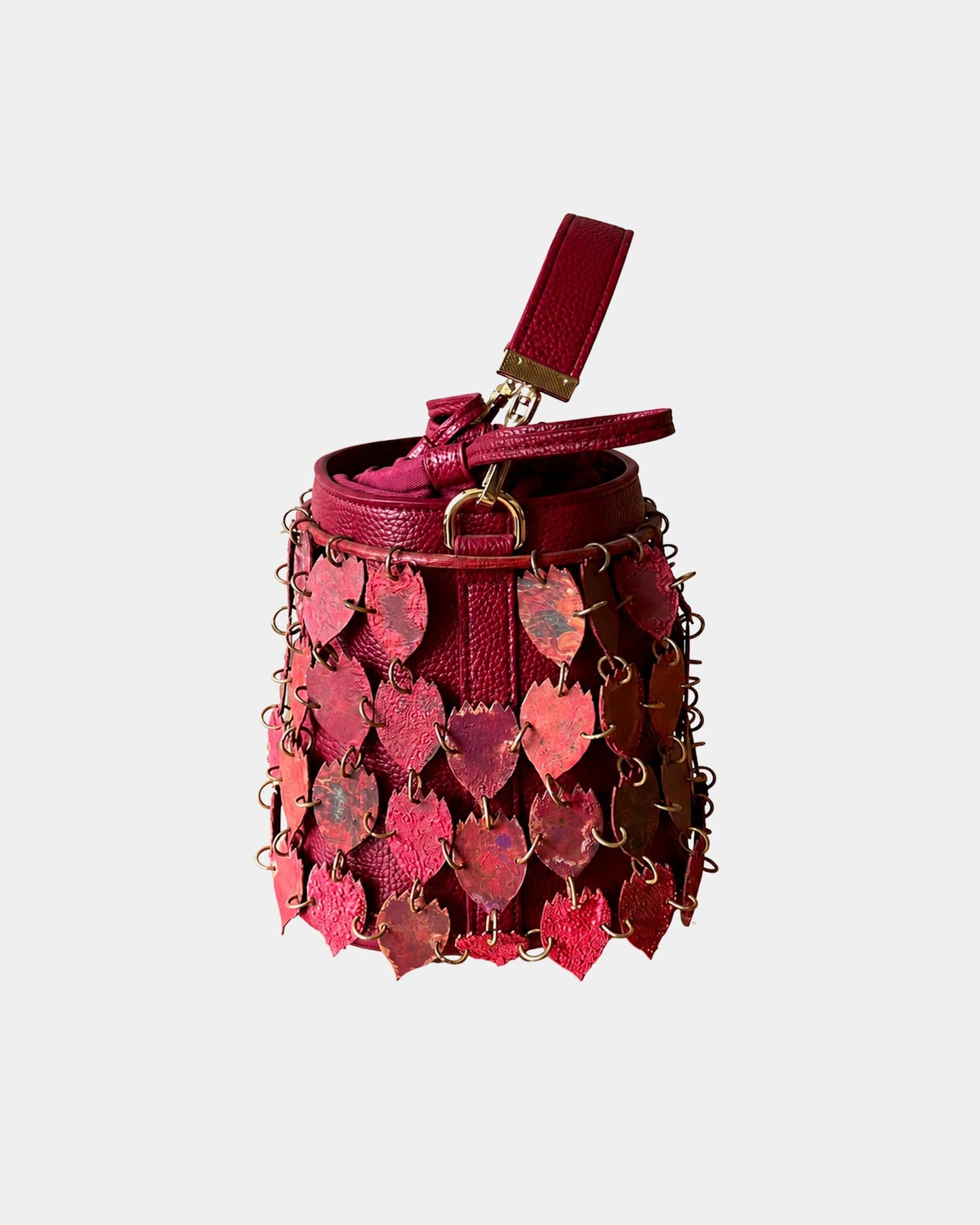 QORMUZ - Burgundy Al Dalam Leather Bag