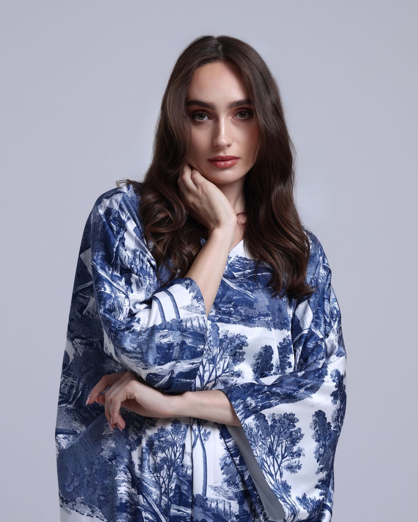 LA REINE - Toile-Print Batwing Kaftan
