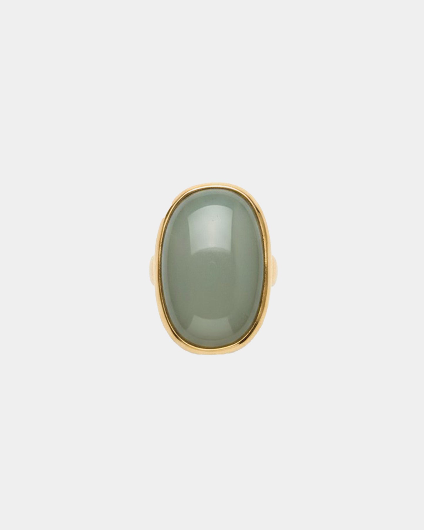 TREASURES OF BRAZIL - Golden Essence Queen's Choice - Large Rounded Rectangle Ring with Strong Gold