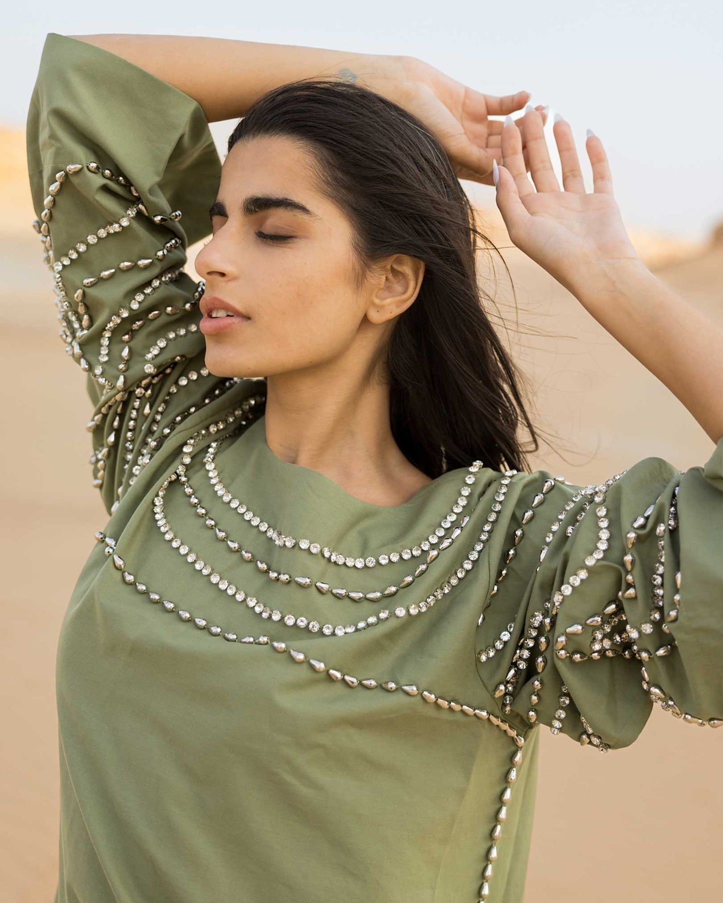 YMZ Cairo - Preziosa Verde Kaftan