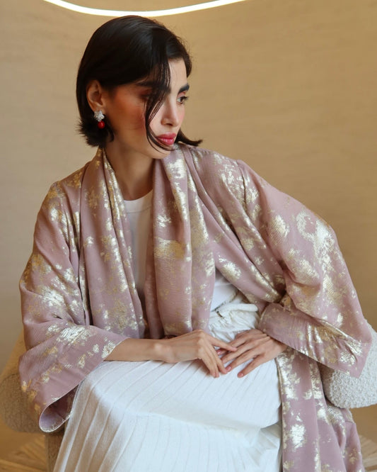 Pink Goldbeaten Abaya by FLounge
