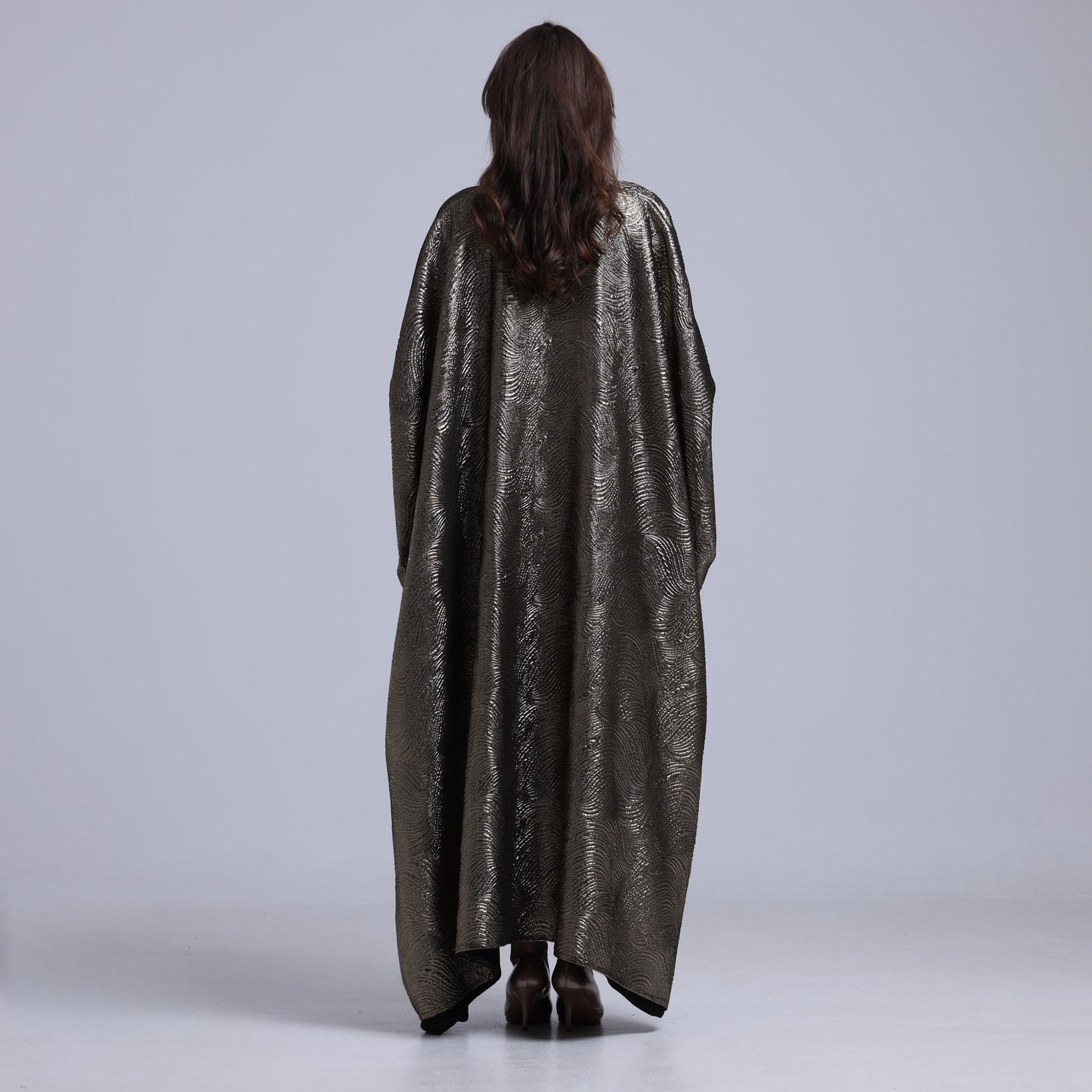 LA REINE - Metallic Gold Batwing Abaya