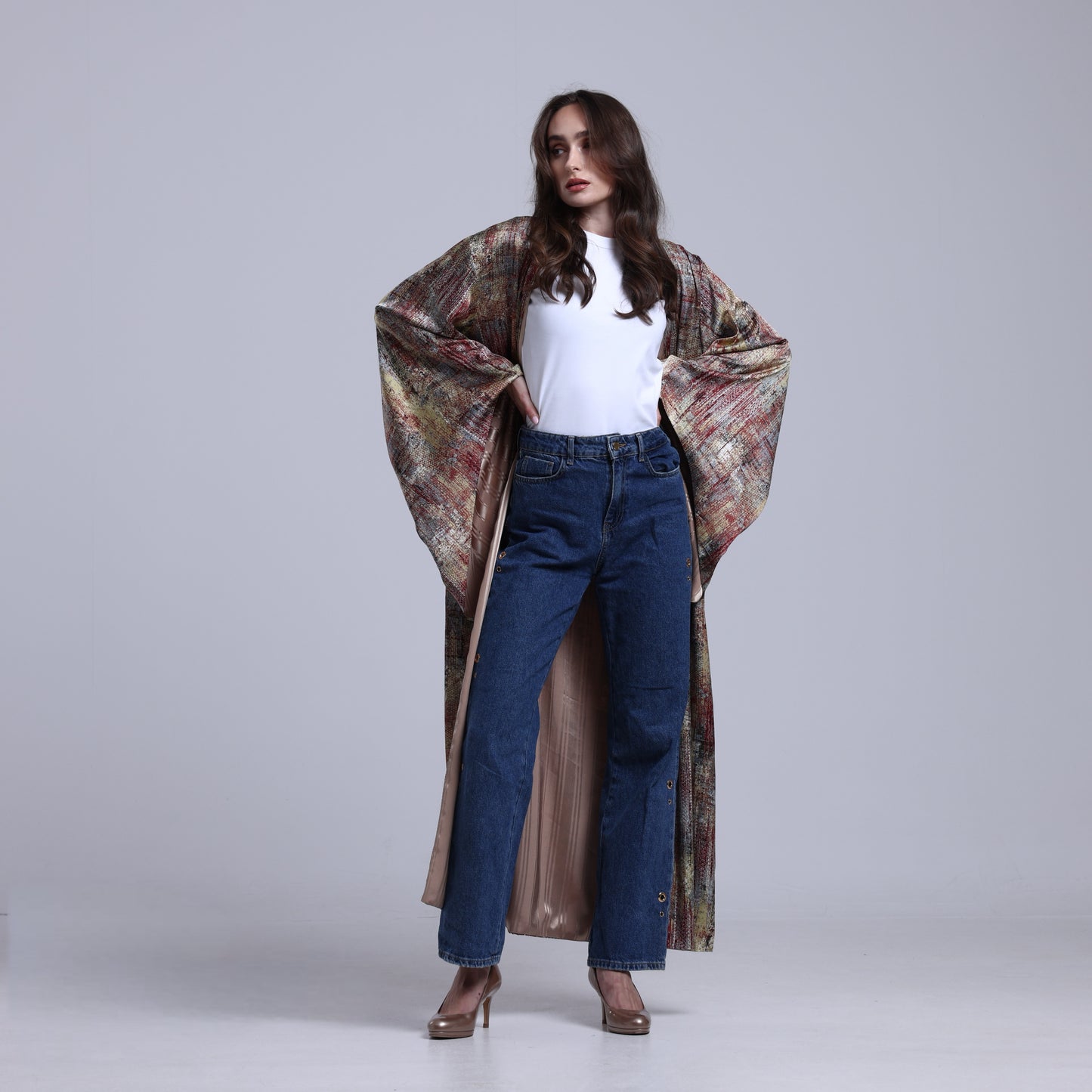 LA REINE - Printed Maxi Kimono