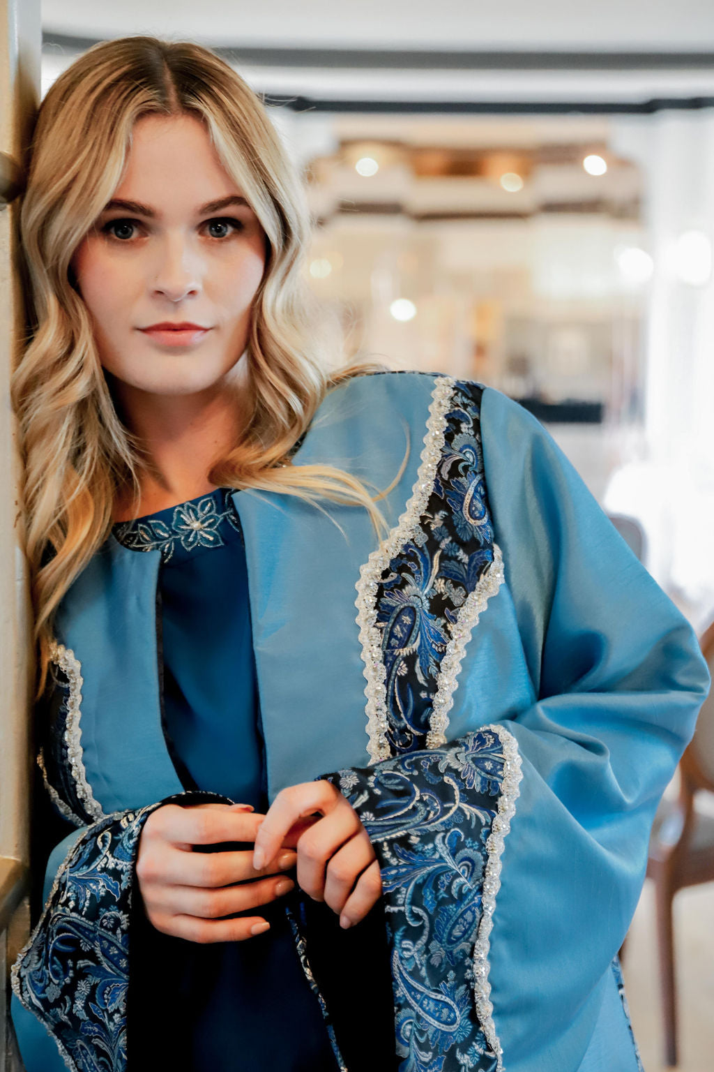 NOBLESSE - Silk Shantung Kimono Coat