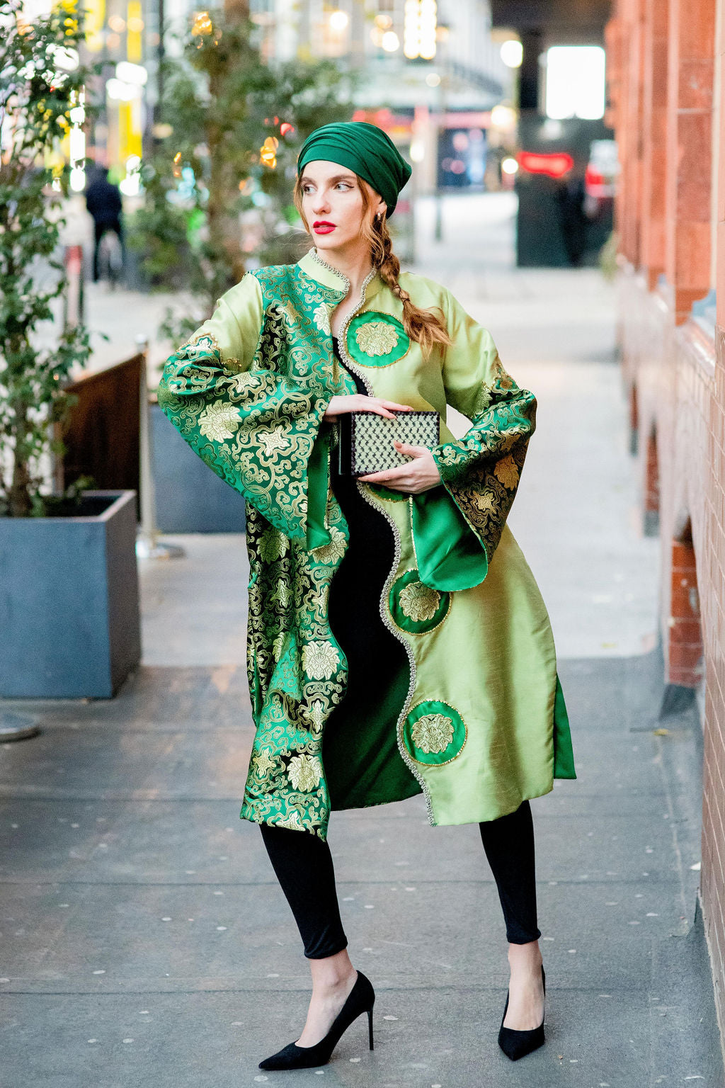 NOBLESSE - Silk Shantung Kimono Coat