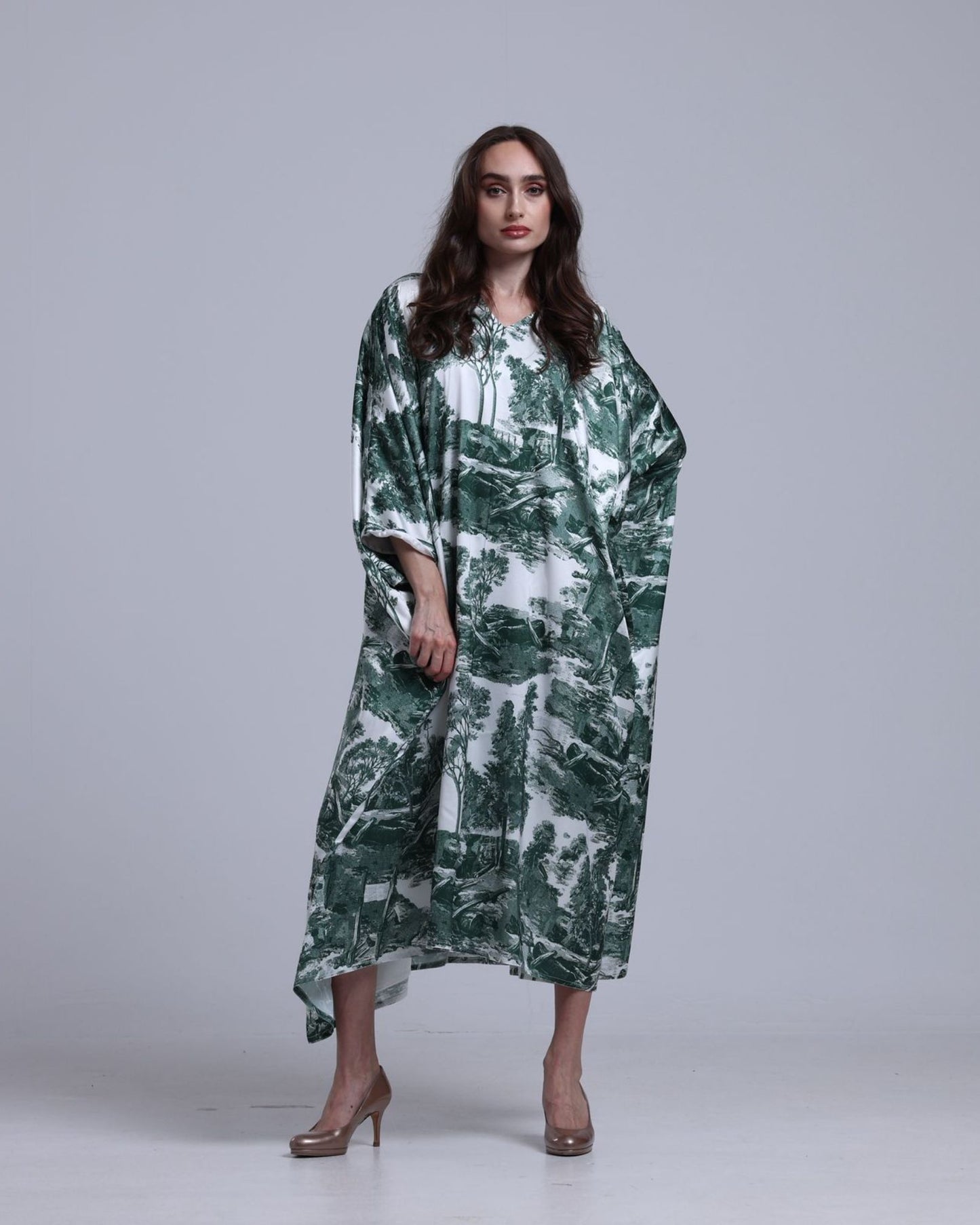 LA REINE - Toile-Print Batwing Kaftan