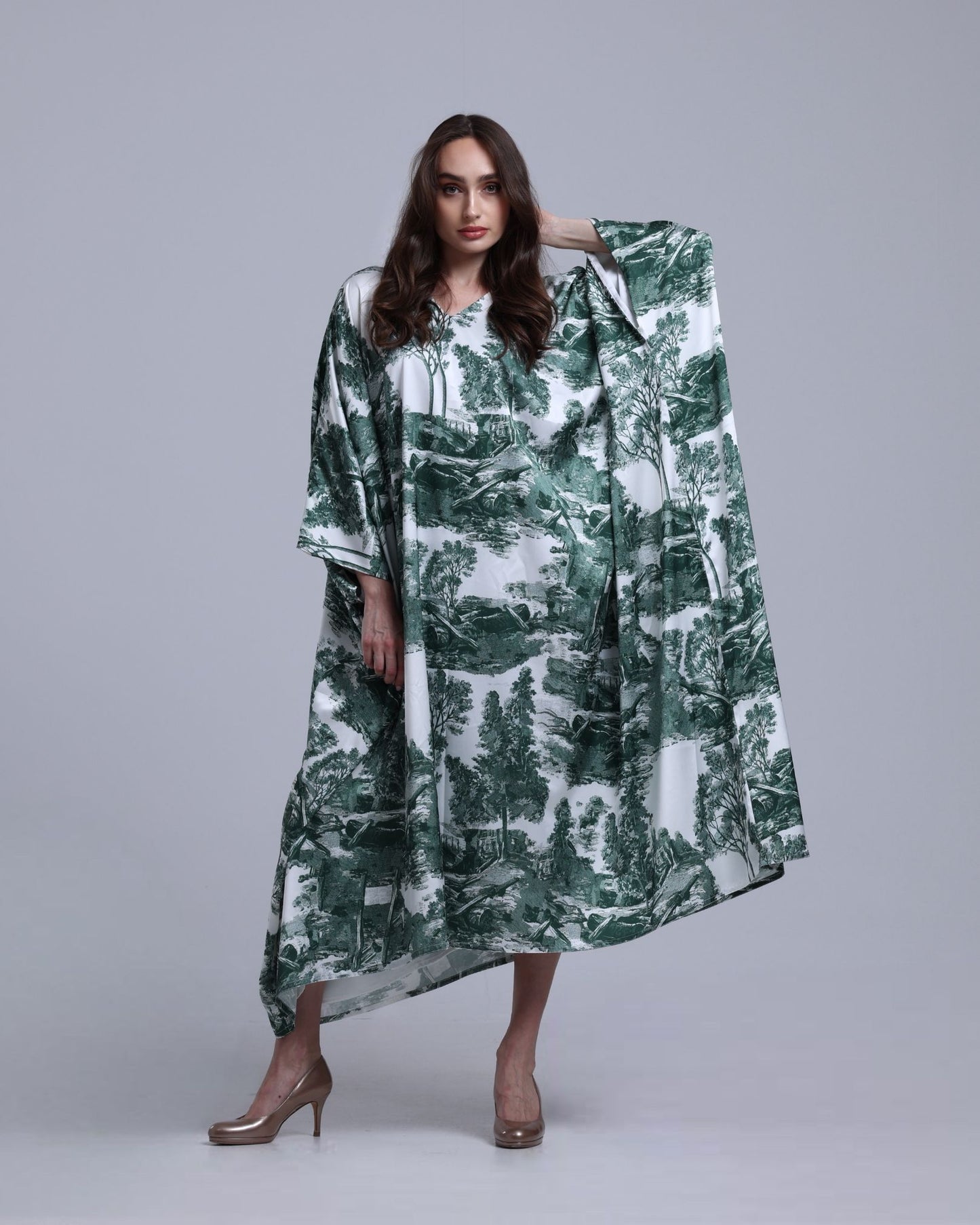 LA REINE - Toile-Print Batwing Kaftan