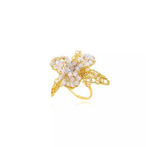 TREASURES OF BRAZIL - Blooming Beauty Crochet Adjustable Ring