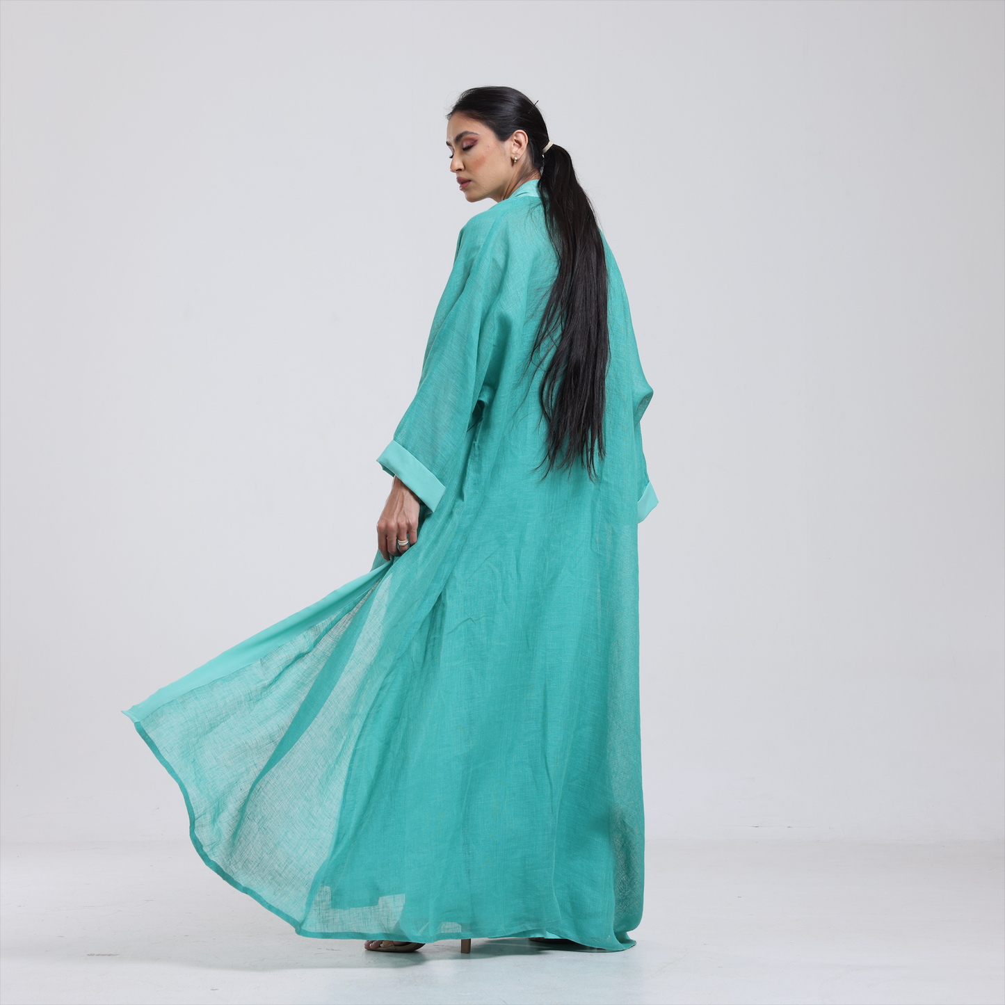 DALSH DESIGNS - Turquoise Abaya-Dress Ensemble