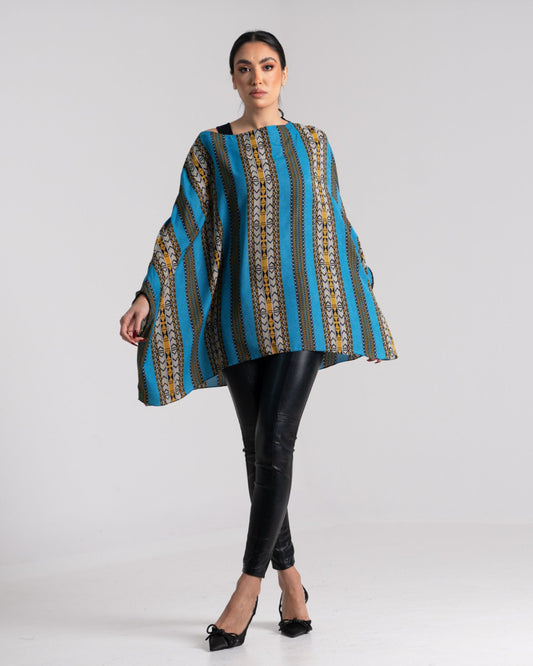 LA REINE - Sadu Print Batwing Top