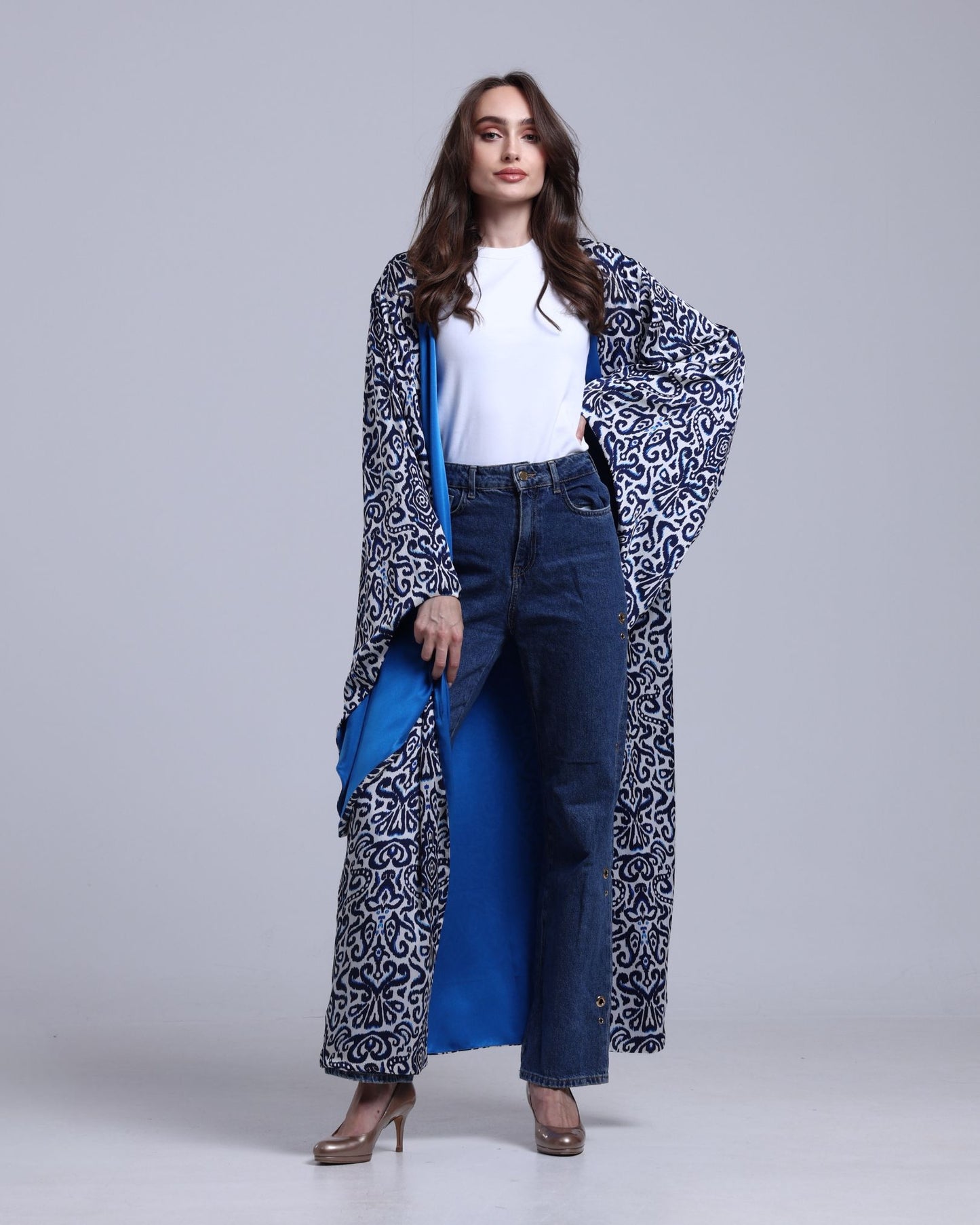 LA REINE - Printed Maxi Kimono