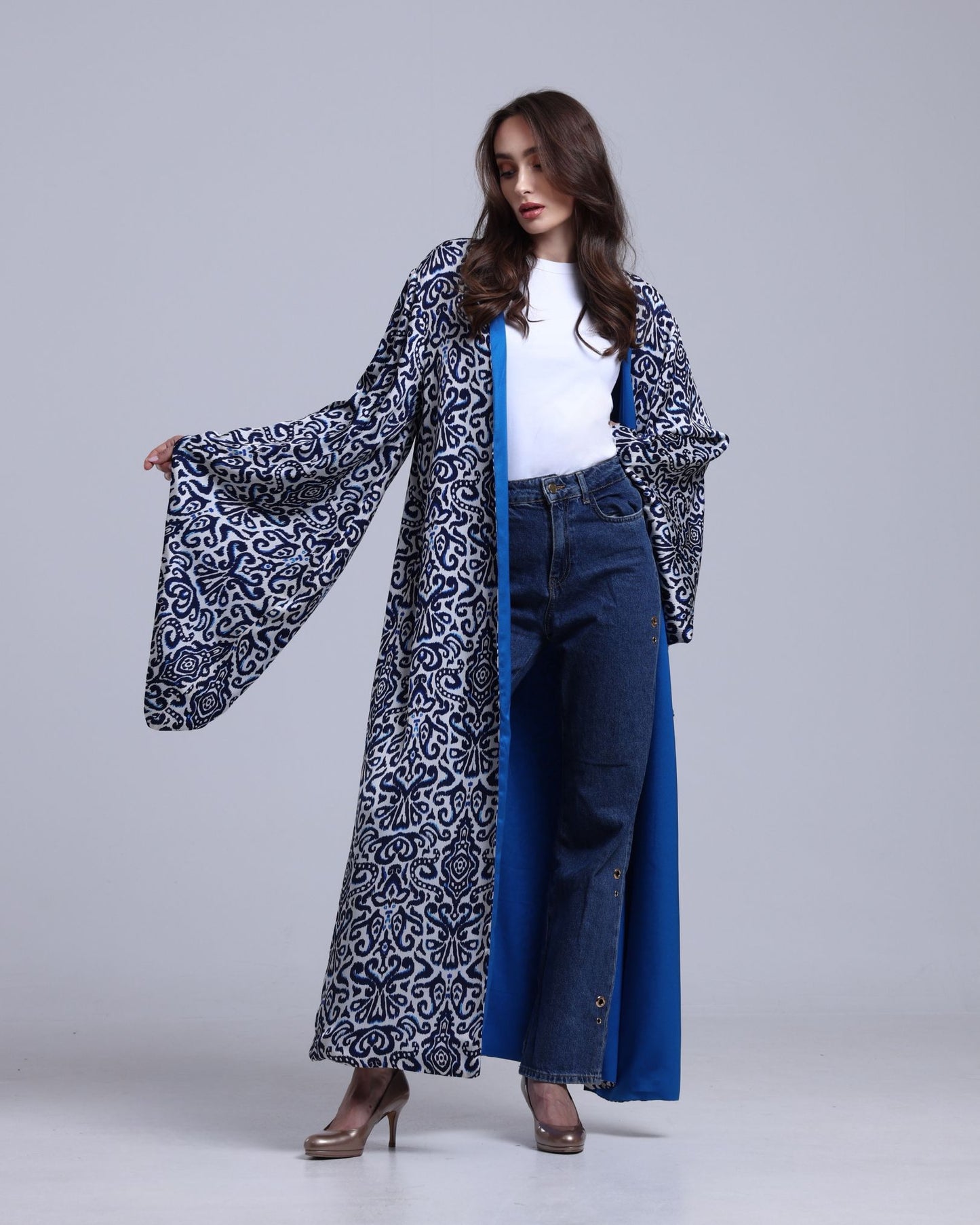 LA REINE - Printed Maxi Kimono