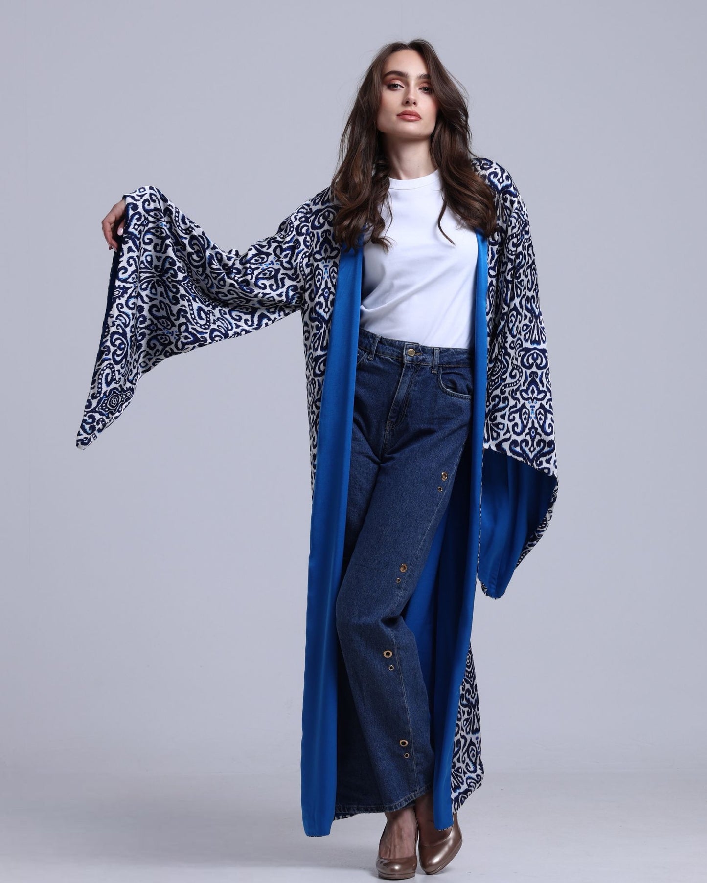 LA REINE - Printed Maxi Kimono
