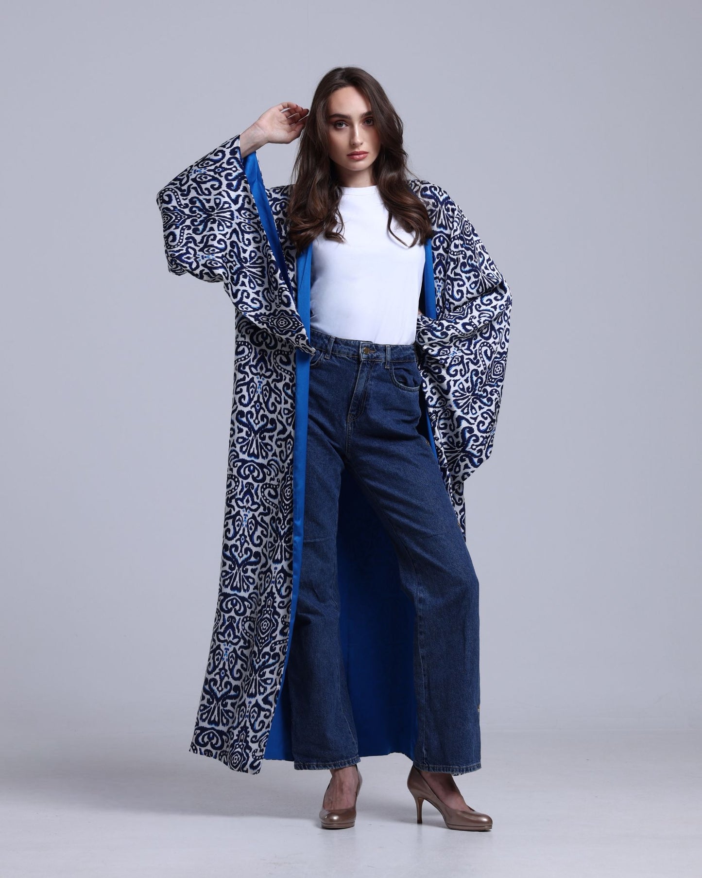 LA REINE - Printed Maxi Kimono