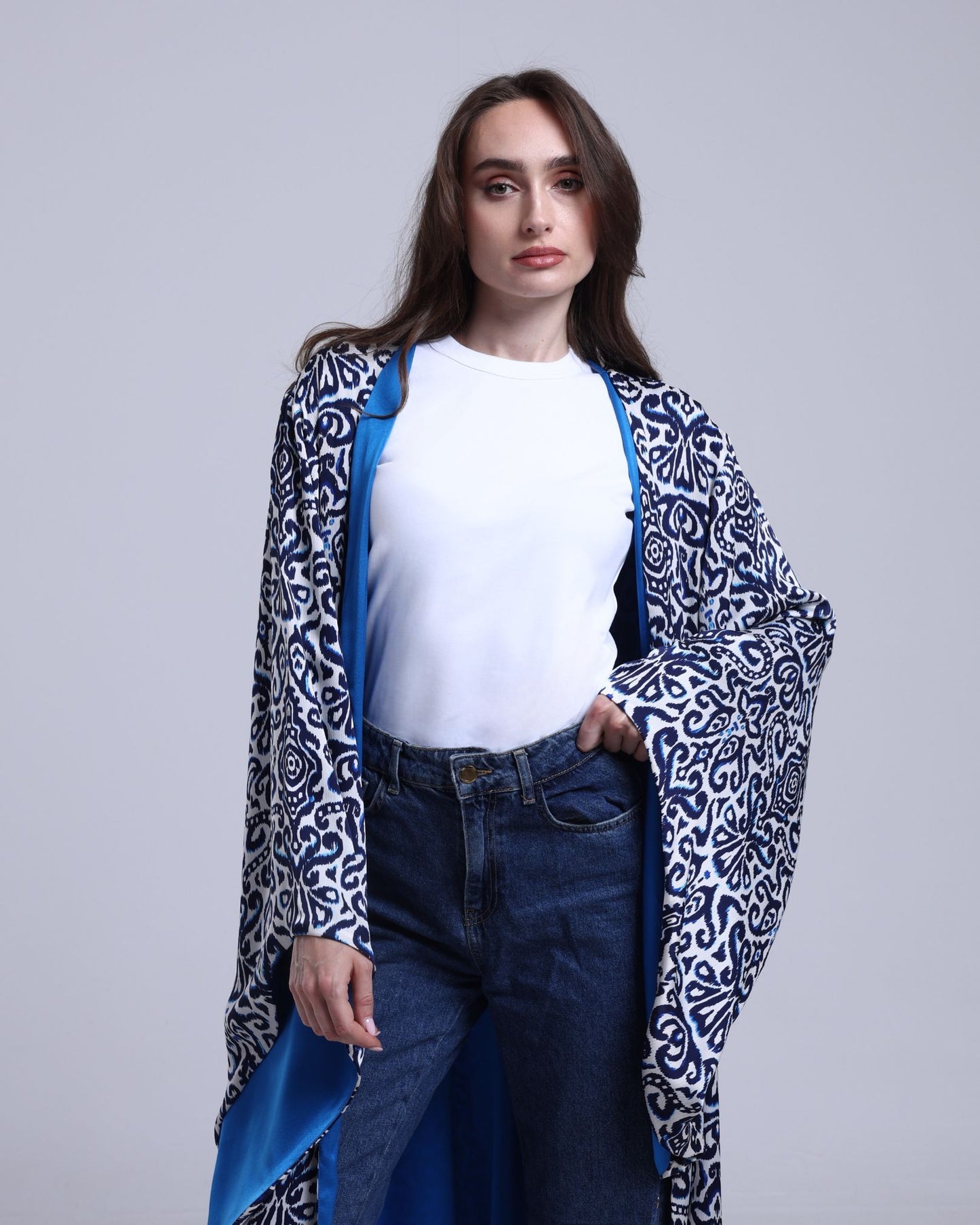 LA REINE - Printed Maxi Kimono