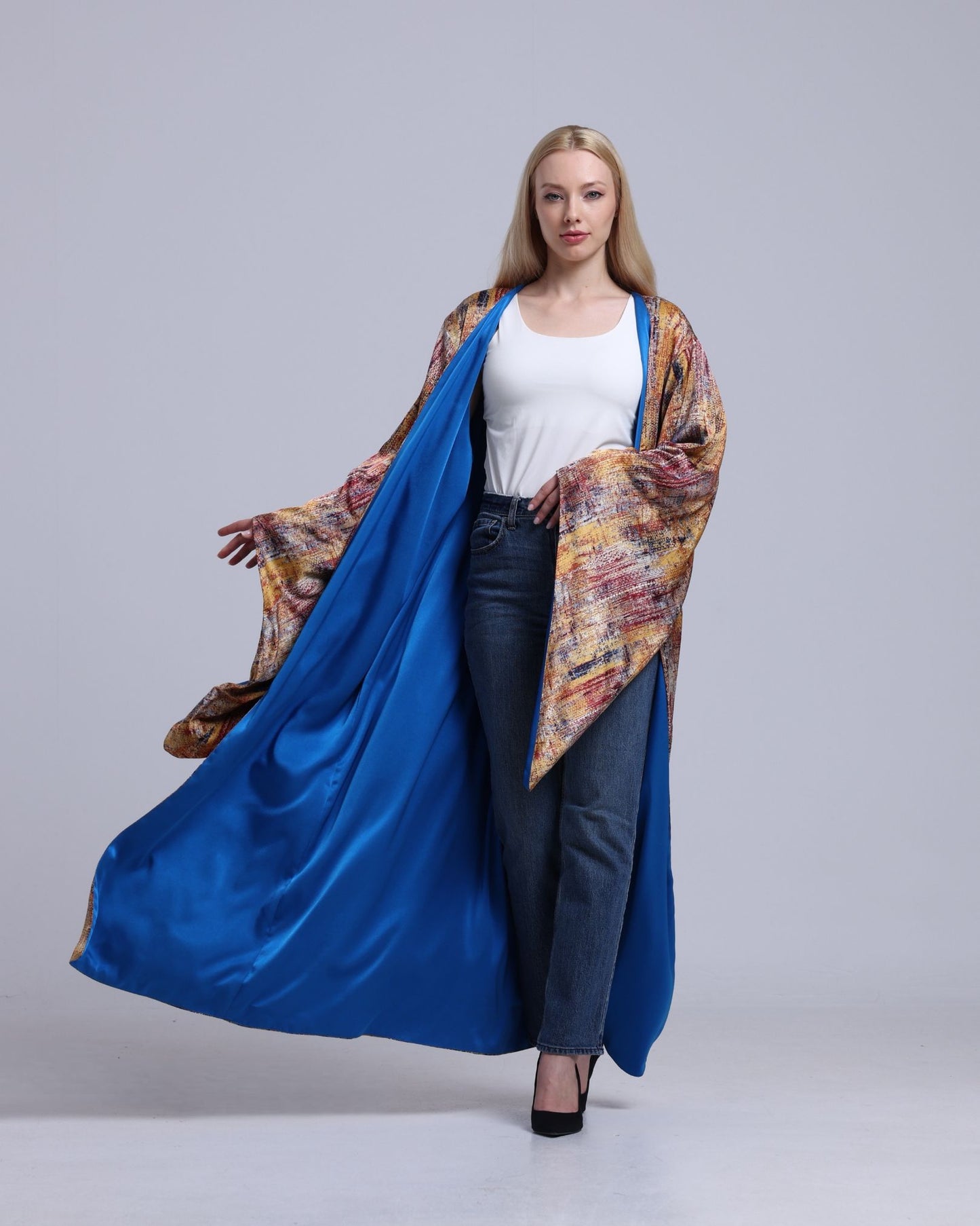 LA REINE - Printed Maxi Kimono
