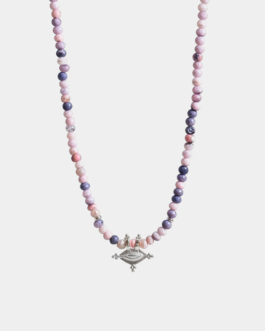 BY RAHINA - Hirz Sterling Silver Lavender Opal Gemstone Necklace
