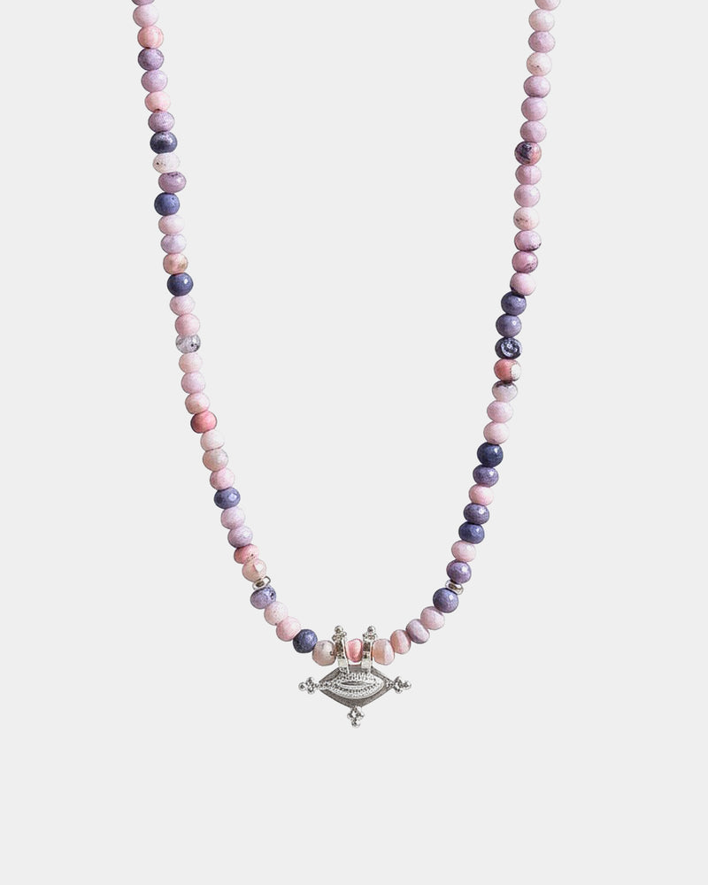 BY RAHINA - Hirz Sterling Silver Lavender Opal Gemstone Necklace