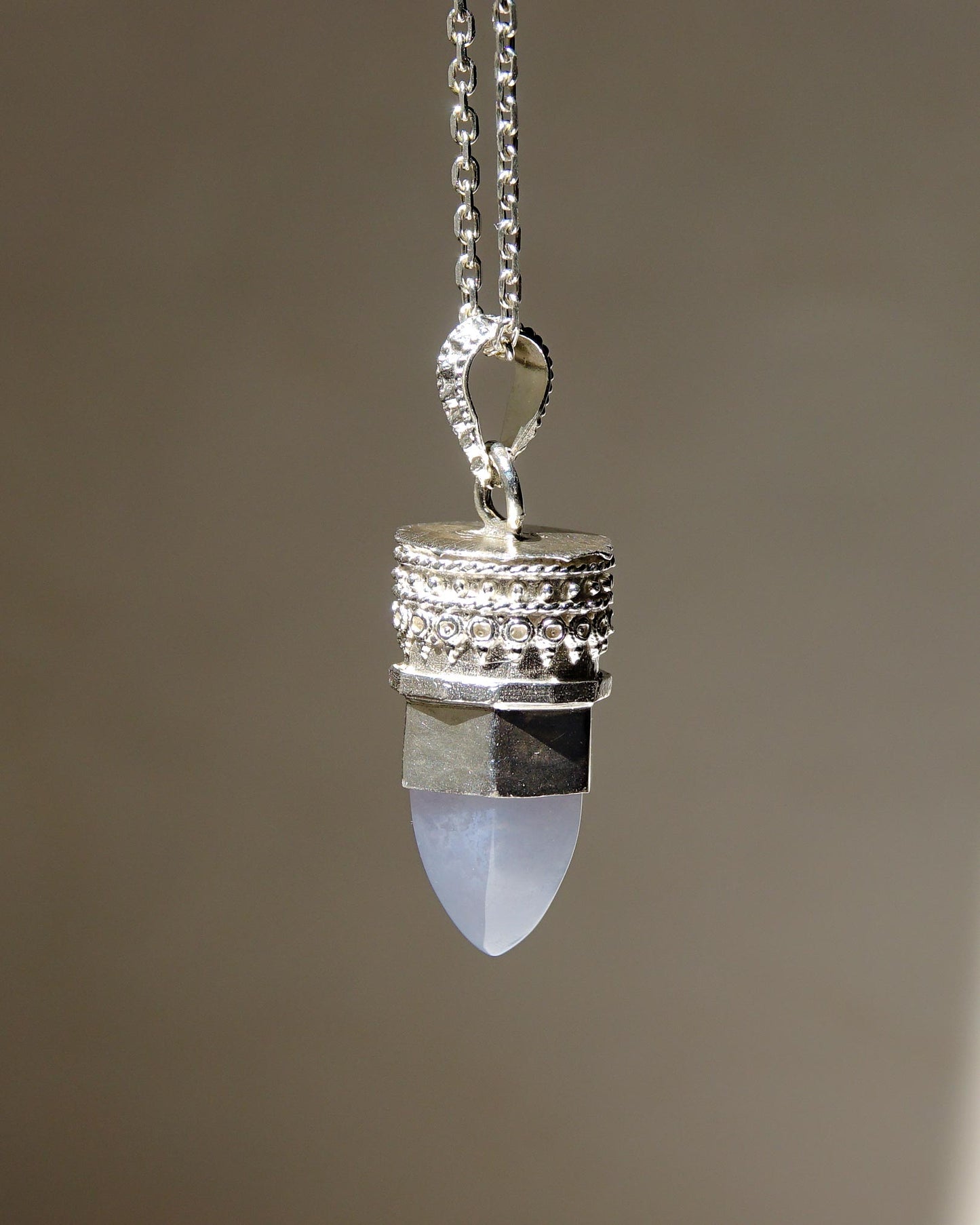 BY RAHINA - Sterling Silver Resistance Blue Lace Agate necklace
