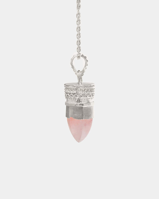 BY RAHINA - Sterling Silver Resistance Rose Quartz Necklace