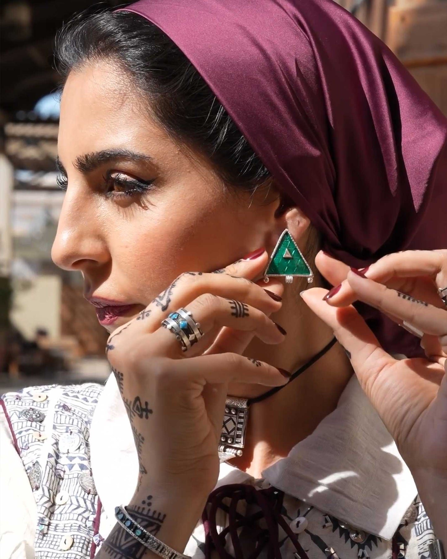 FARBASTA - Sacred Triangle Earrings