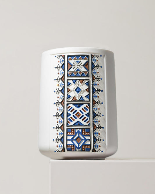 HERFAH - Asir Mountains and Sky Hand-carved & Hand-painted Porcelain Art Piece