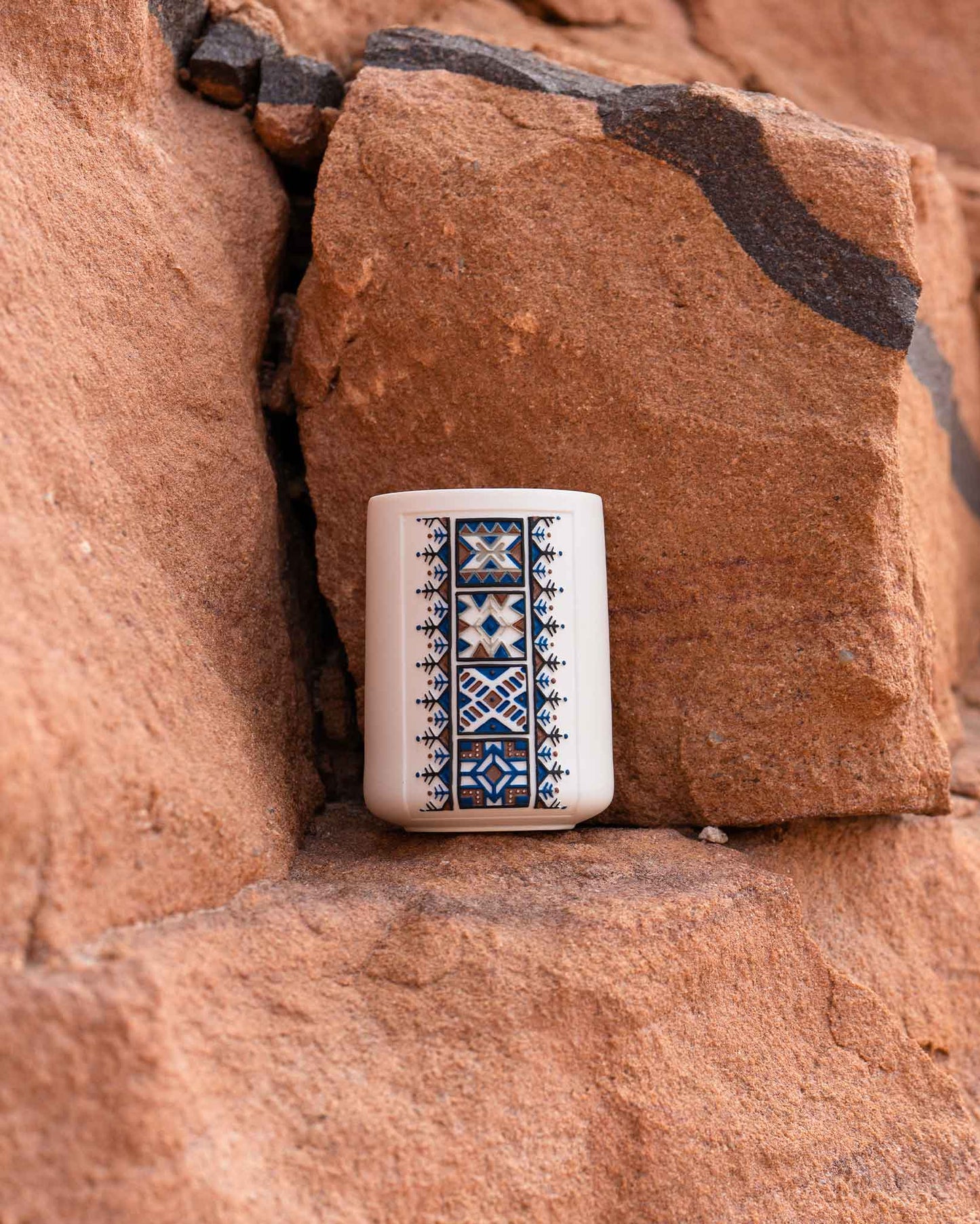 HERFAH - Asir Mountains and Sky Hand-carved & Hand-painted Porcelain Art Piece