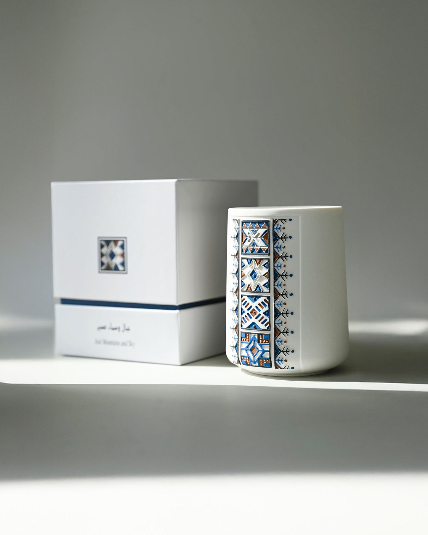 HERFAH - Asir Mountains and Sky Hand-carved & Hand-painted Porcelain Art Piece