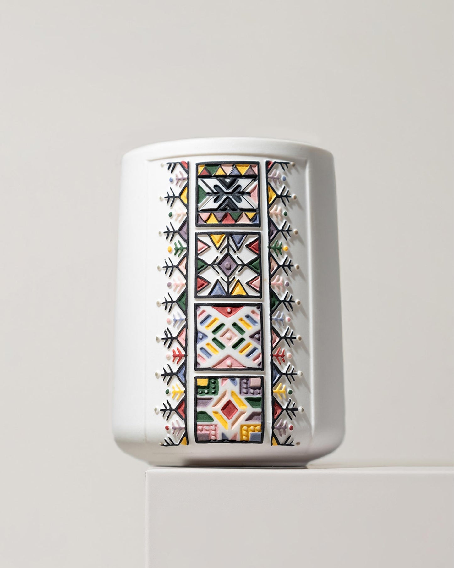 HERFAH - Asir Wildflowers Hand-carved & Hand-painted Porcelain Art Piece