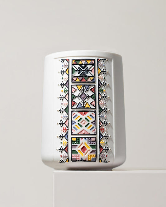 HERFAH - Asir Wildflowers Hand-carved & Hand-painted Porcelain Art Piece