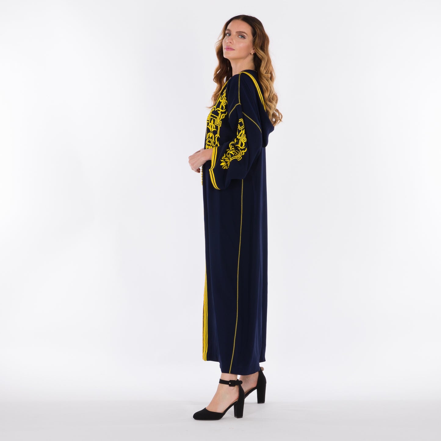 YARAKECH - Embroidered Hooded Moroccan Kaftan