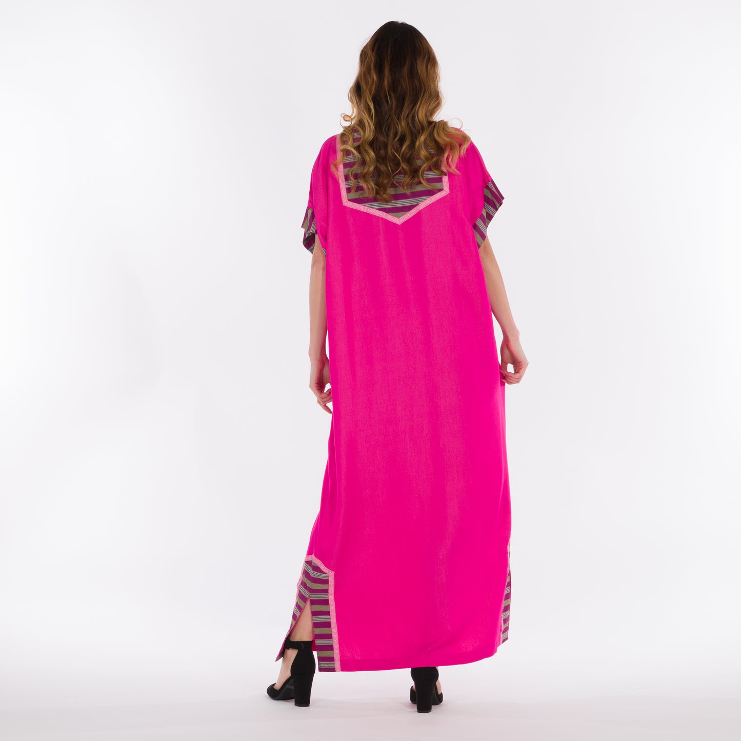 DALSH DESIGNS - Two-Piece Kaftan and Abaya Set with Saya Detailing