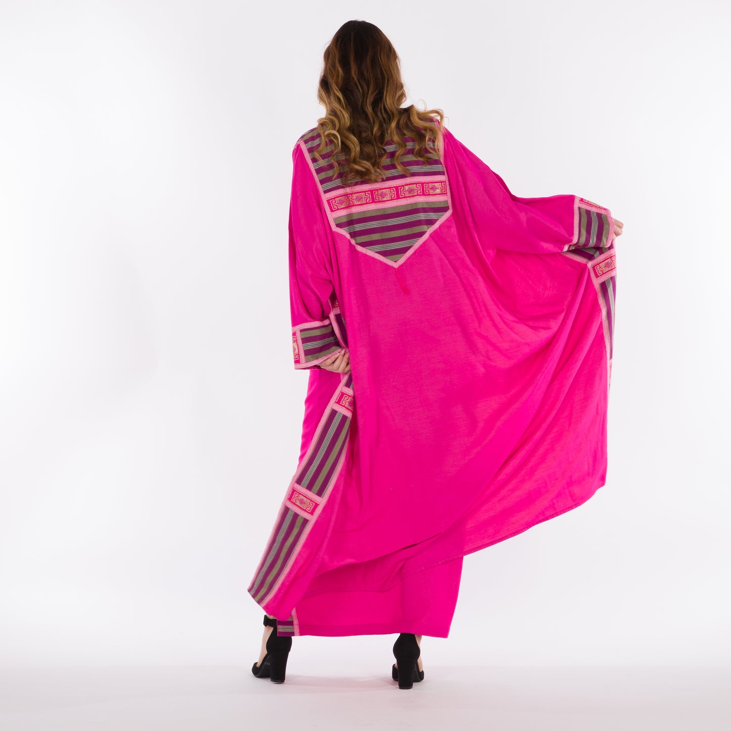 DALSH DESIGNS - Two-Piece Kaftan and Abaya Set with Saya Detailing