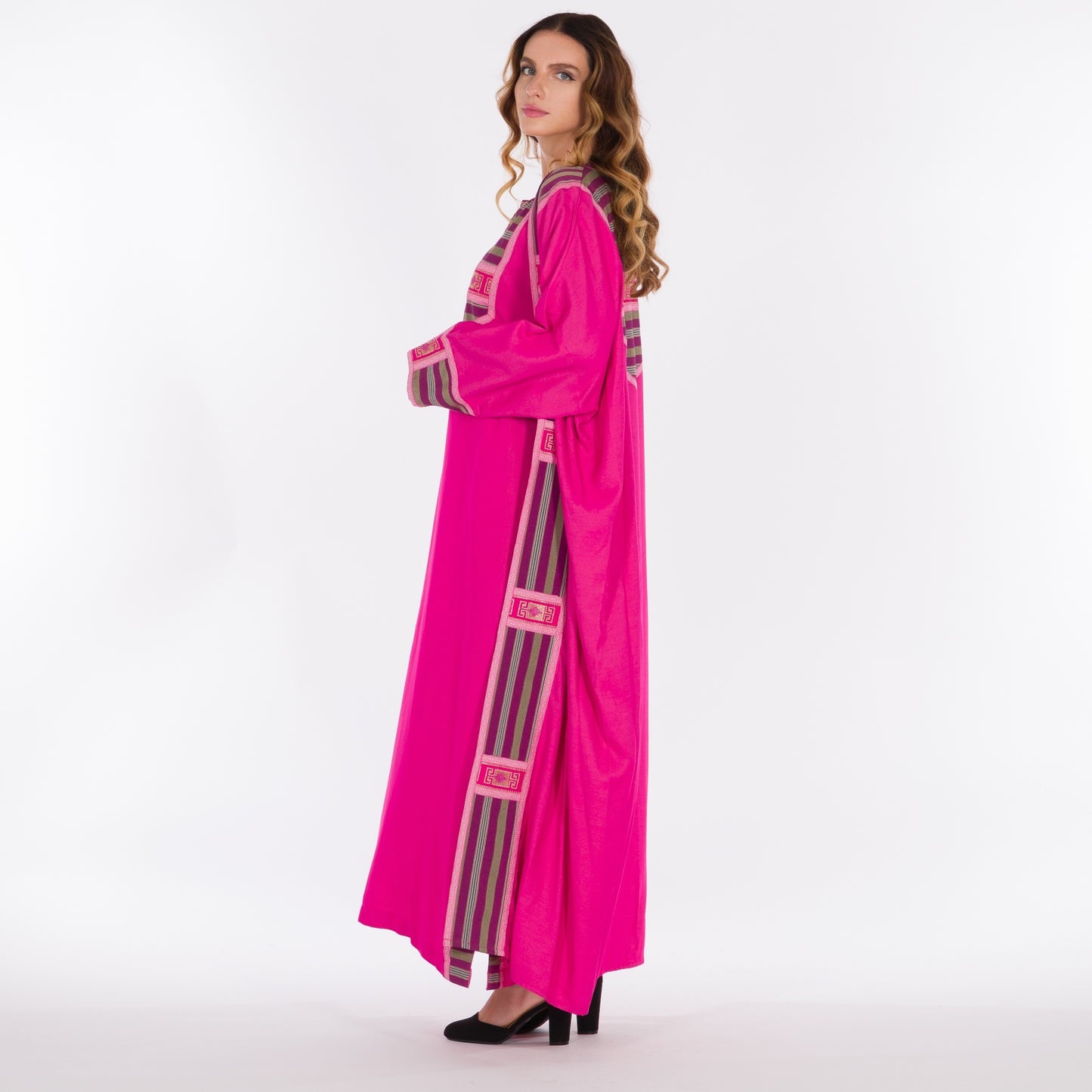 DALSH DESIGNS - Two-Piece Kaftan and Abaya Set with Saya Detailing