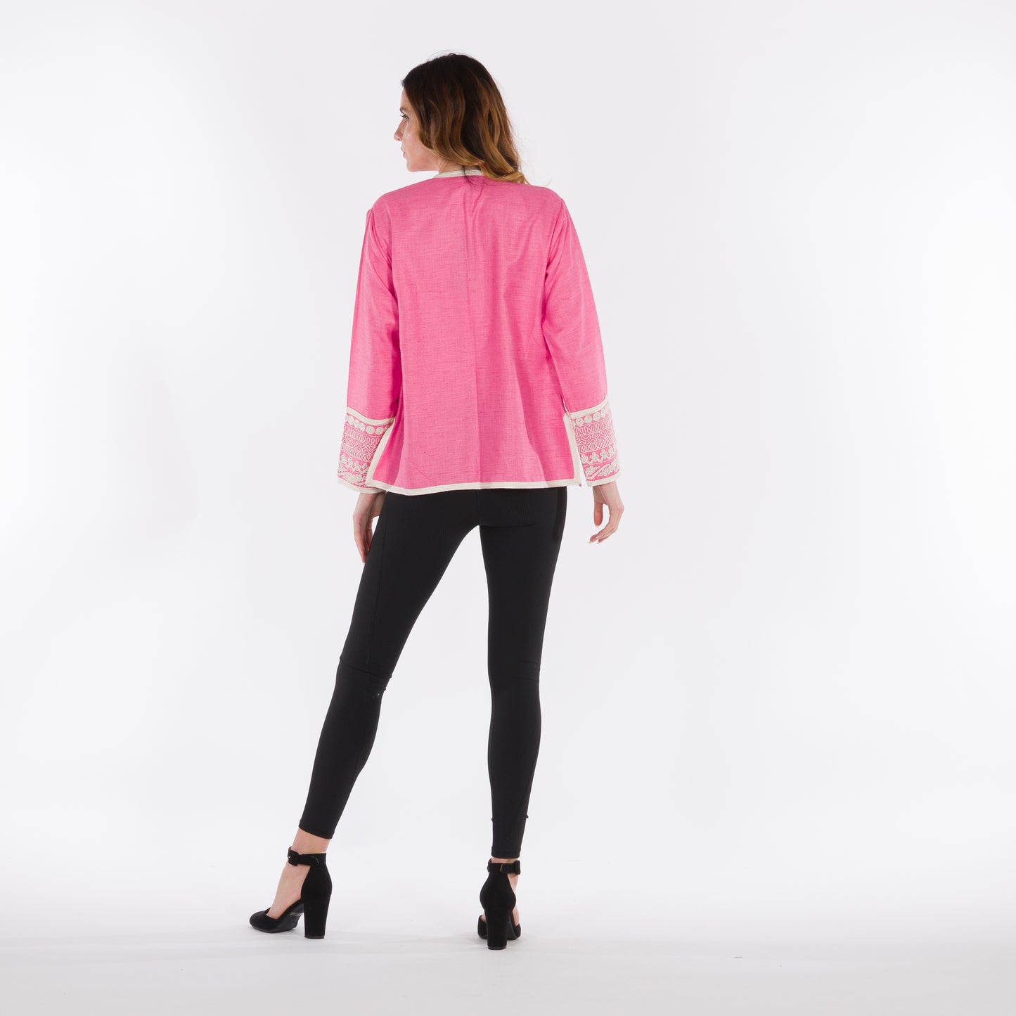 YARAKECH - Pink Moroccan Jacket with Sfifa Embroidery