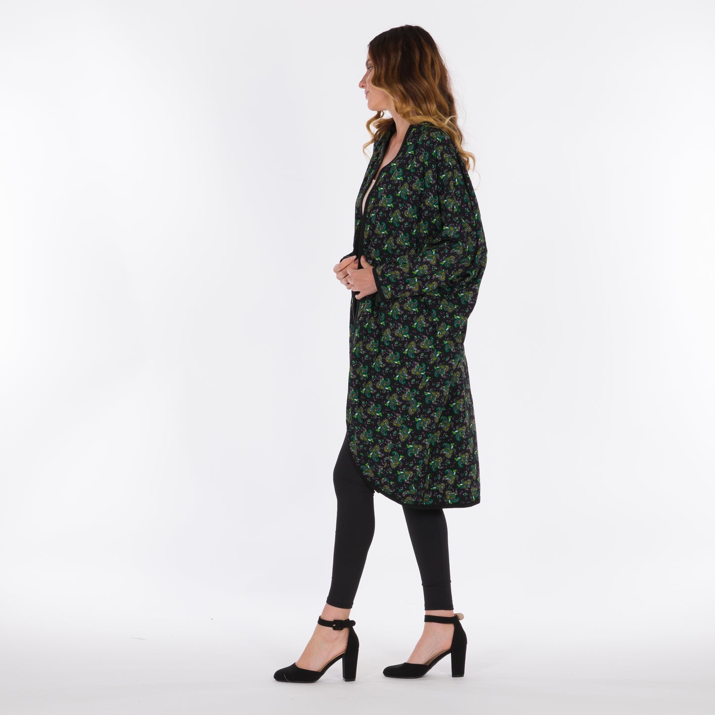 DALSH DESIGNS - Shalki-Print Kimono with Batwing Sleeves