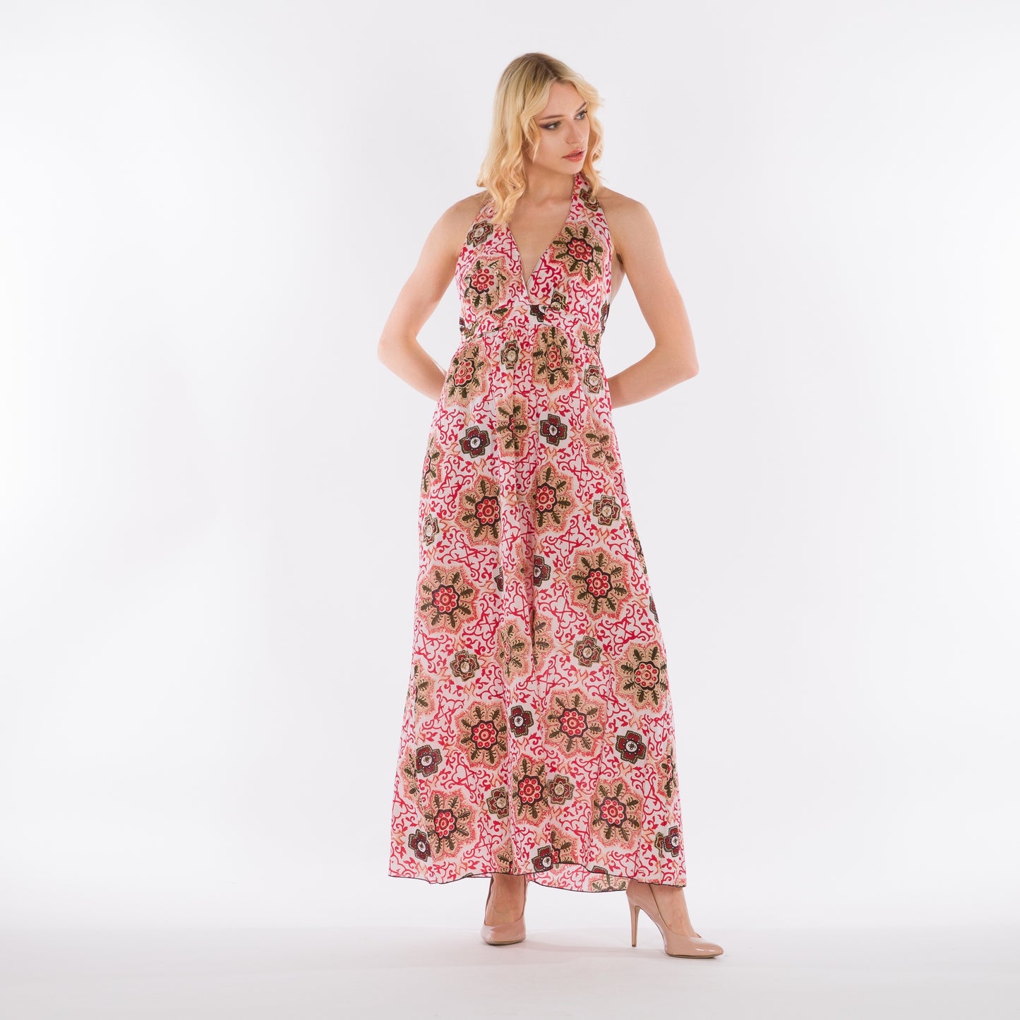 LA REINE - Cotton halter dress