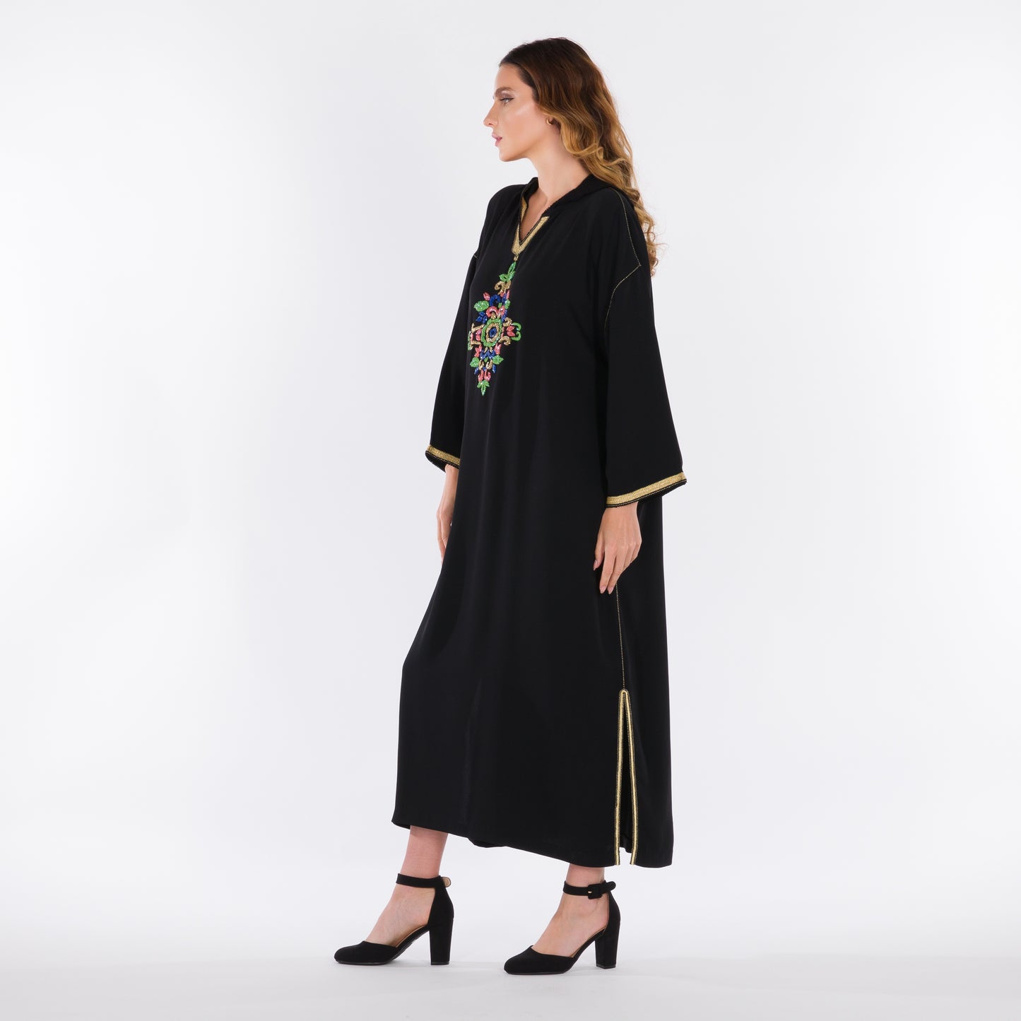 YARAKECH - Embroidered Moroccan Hooded Kaftan