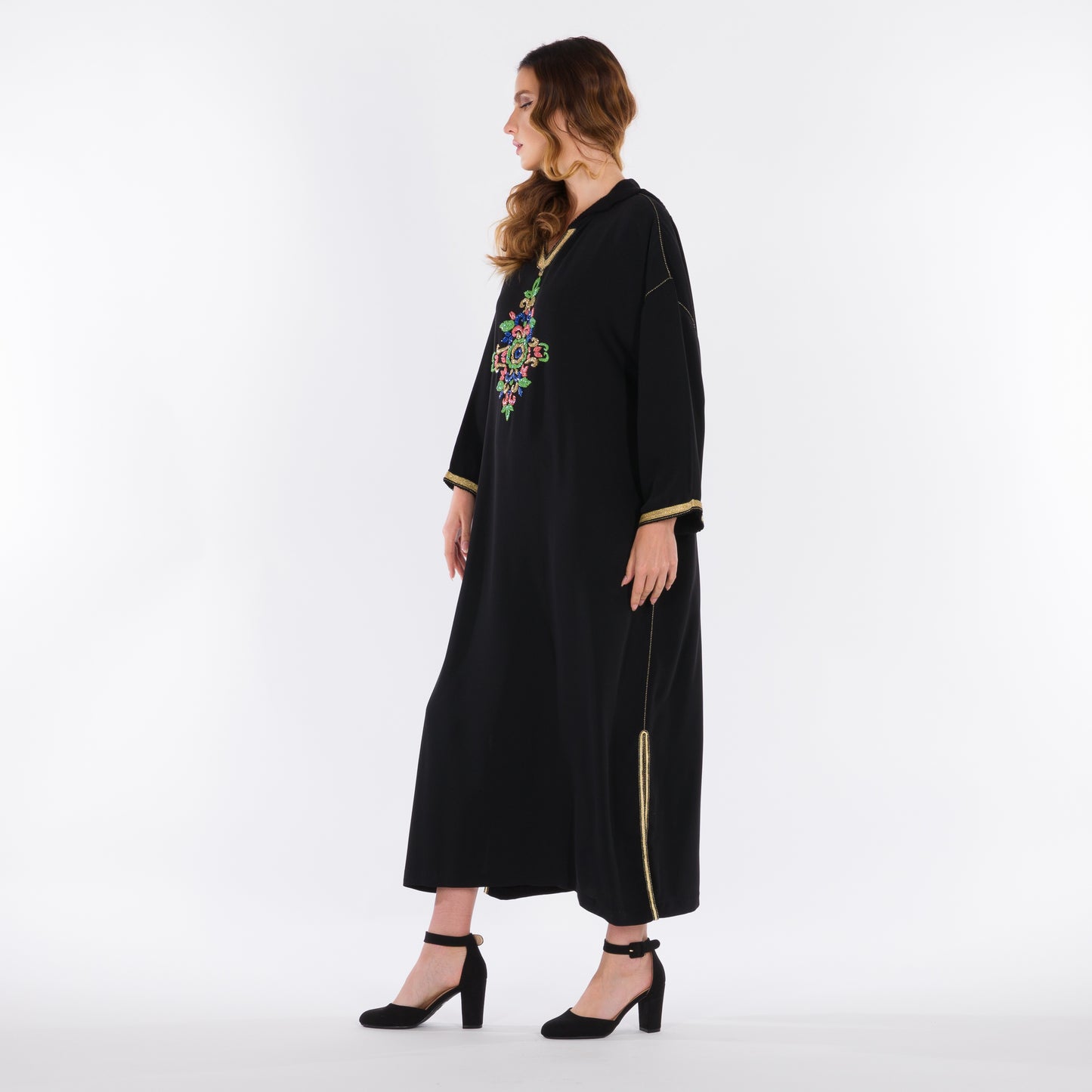 YARAKECH - Embroidered Moroccan Hooded Kaftan